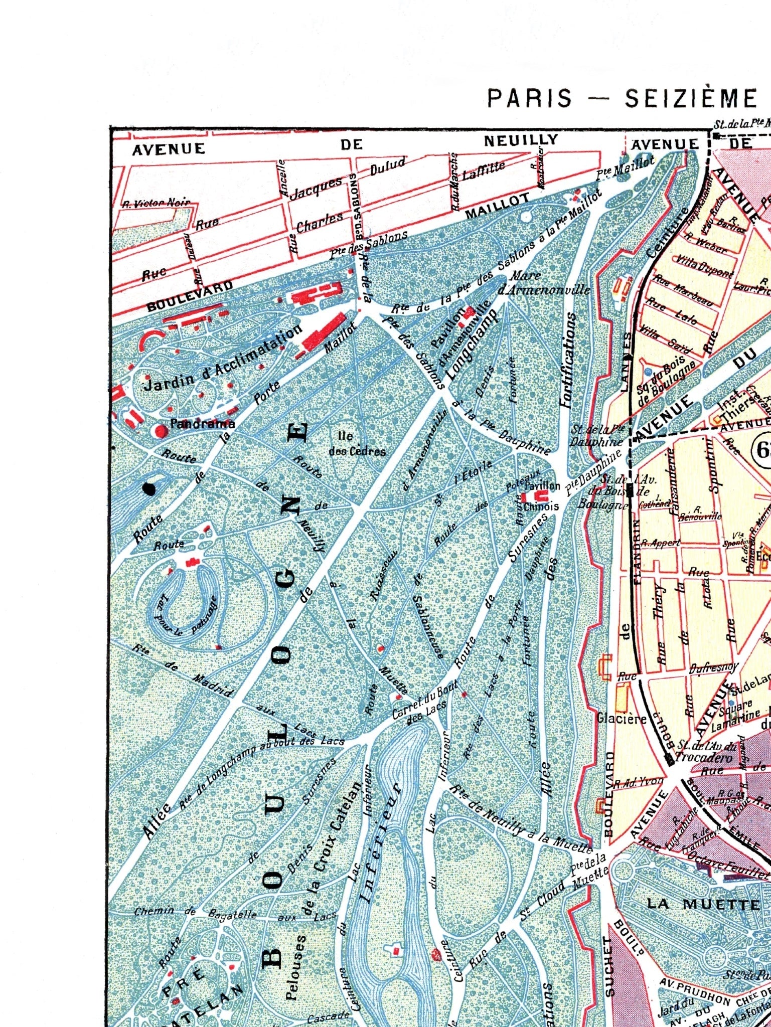 Paris | 1900 | 16. Arrondissement | Vintage Map