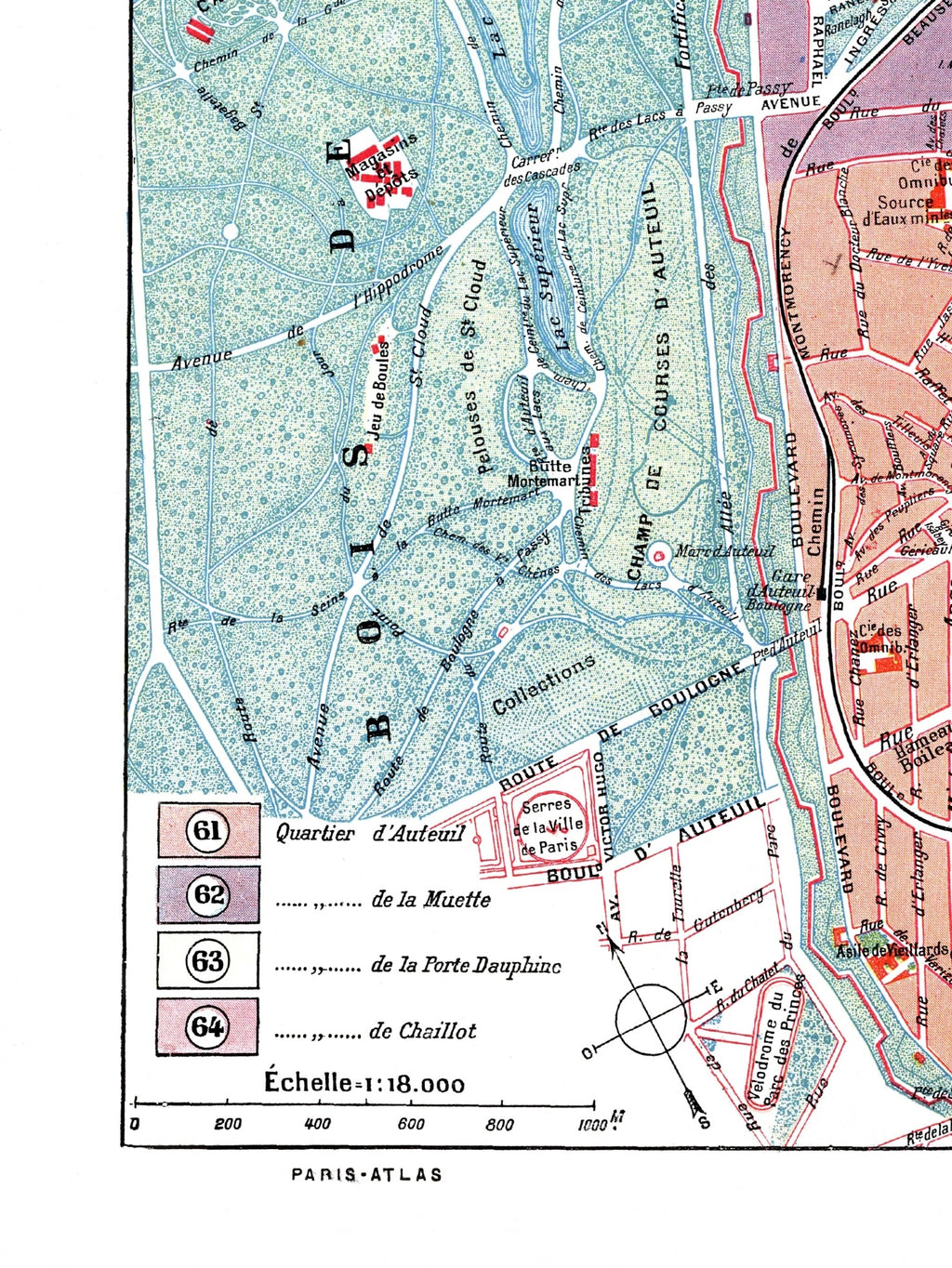Paris | 1900 | 16. Arrondissement | Vintage Map