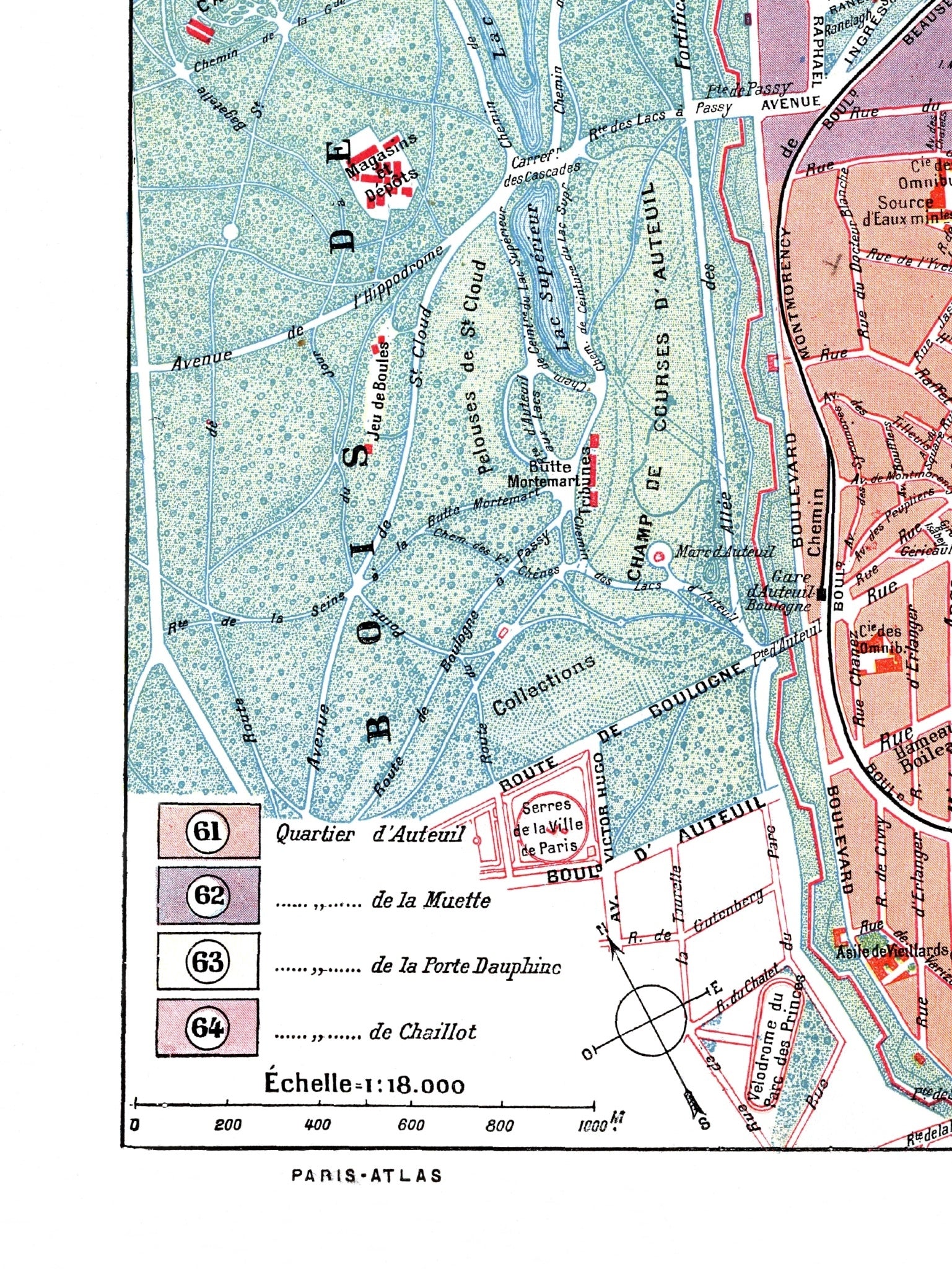 Paris | 1900 | 16. Arrondissement | Vintage Map