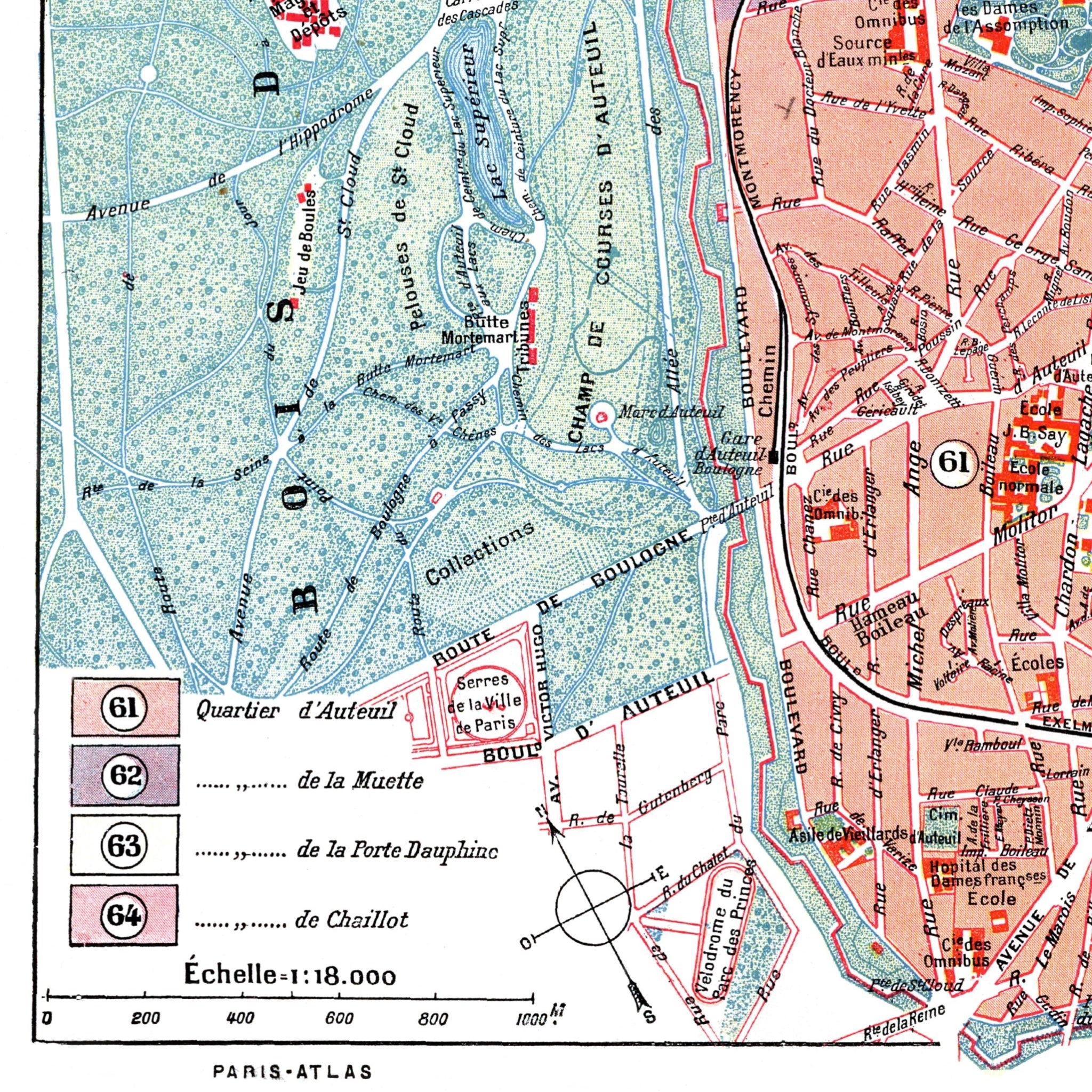 Paris | 1900 | 16. Arrondissement | Vintage Map