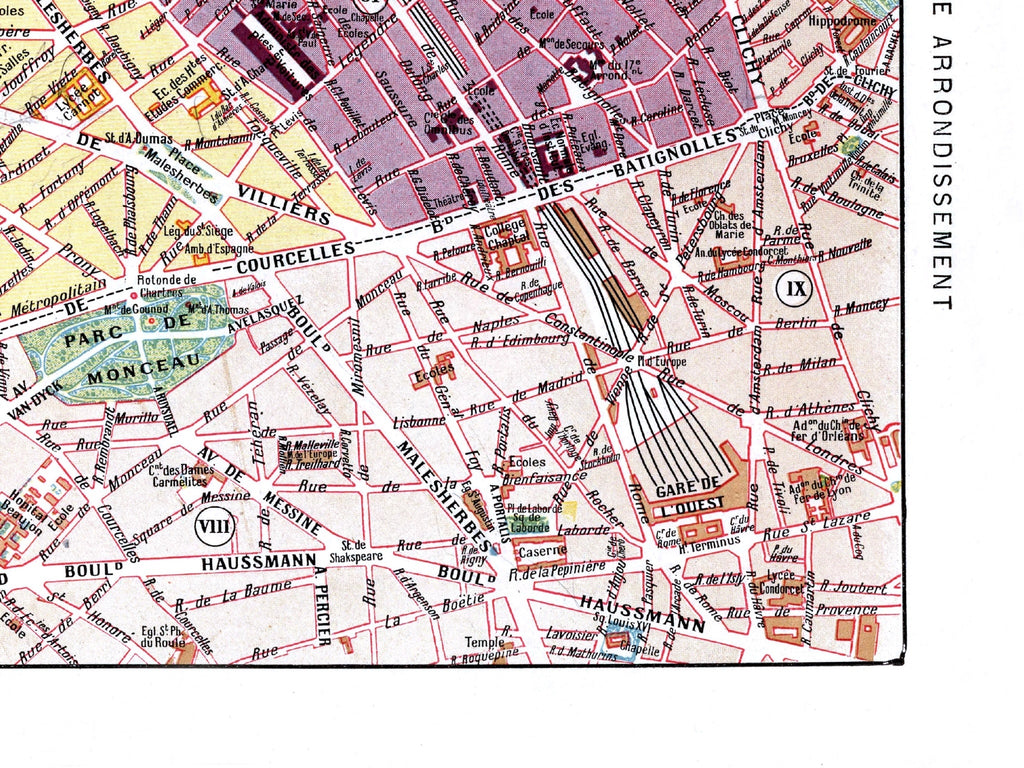 Paris | 1900 | 17. Arrondissement | Vintage Map