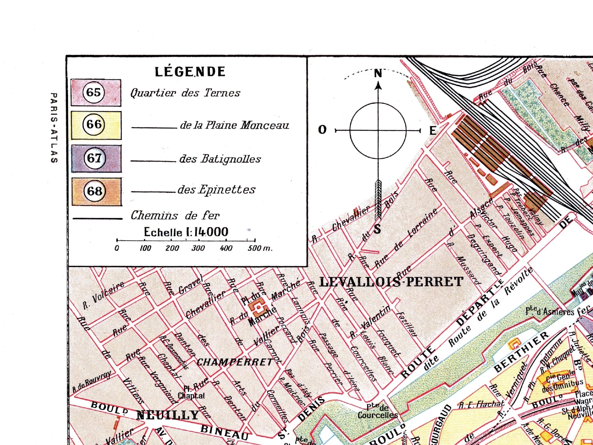Paris | 1900 | 17. Arrondissement | Vintage Map