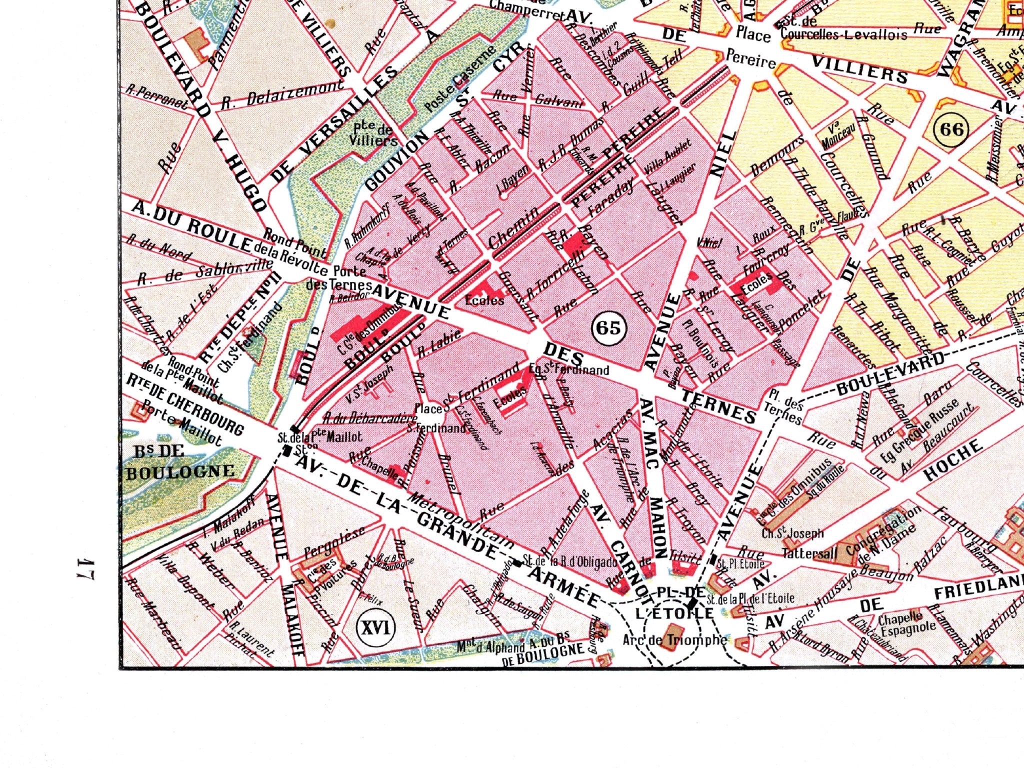 Paris | 1900 | 17. Arrondissement | Vintage Map