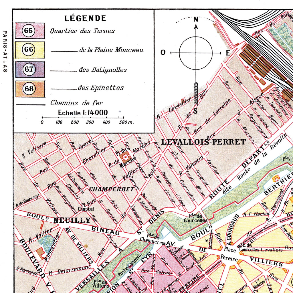 Paris | 1900 | 17. Arrondissement | Vintage Map