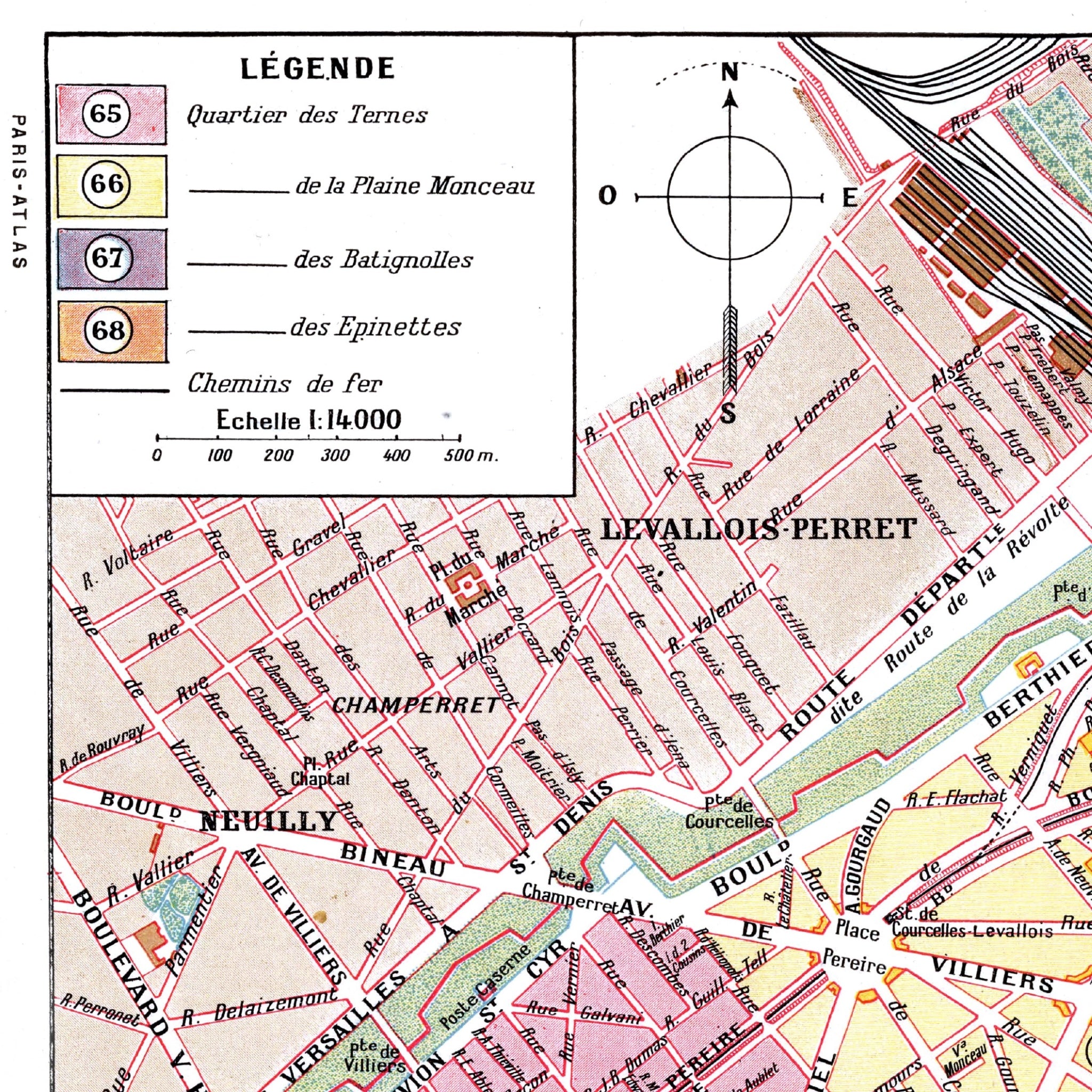 Paris | 1900 | 17. Arrondissement | Vintage Map