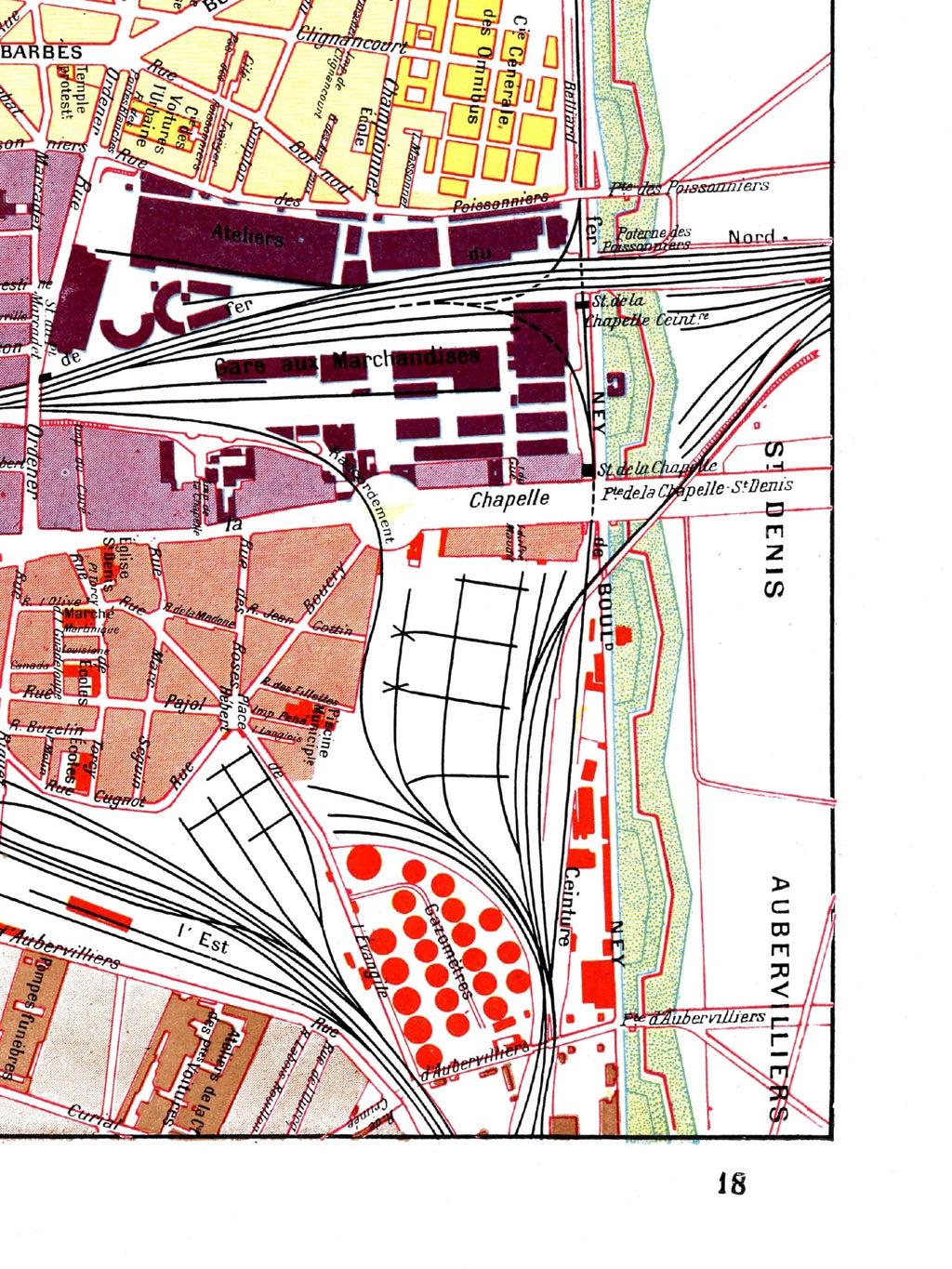 Paris | 1900 | 18. Arrondissement | Vintage Map