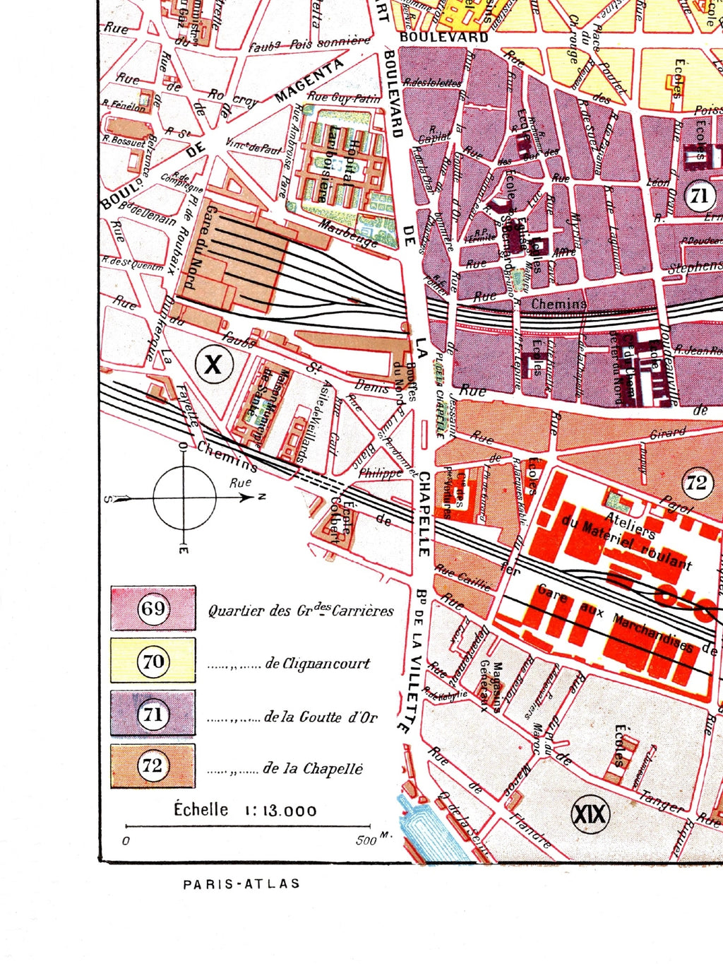 Paris | 1900 | 18. Arrondissement | Vintage Map
