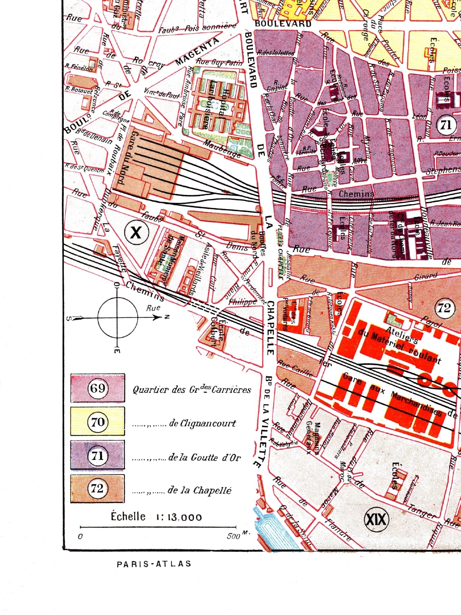 Paris | 1900 | 18. Arrondissement | Vintage Map