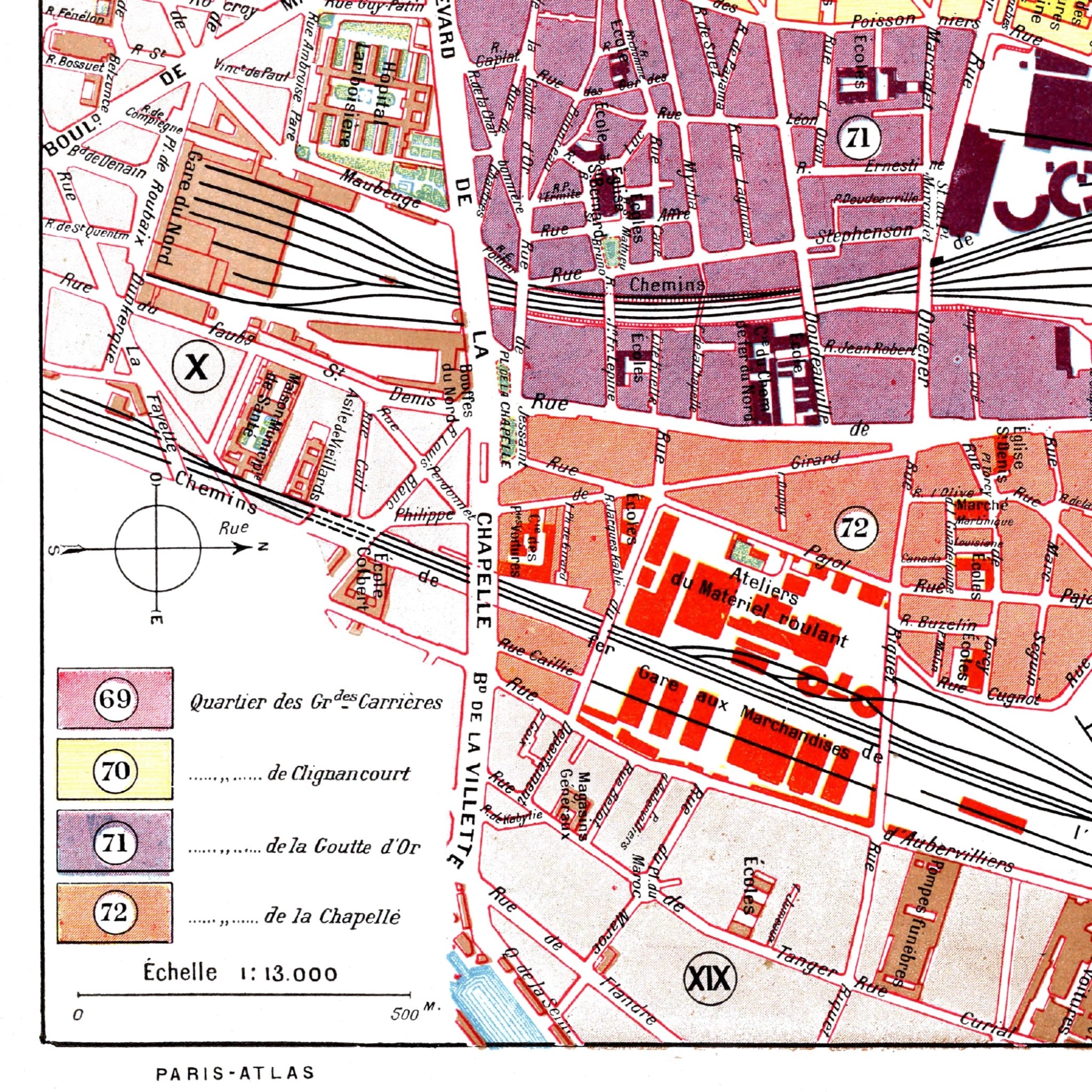 Paris | 1900 | 18. Arrondissement | Vintage Map