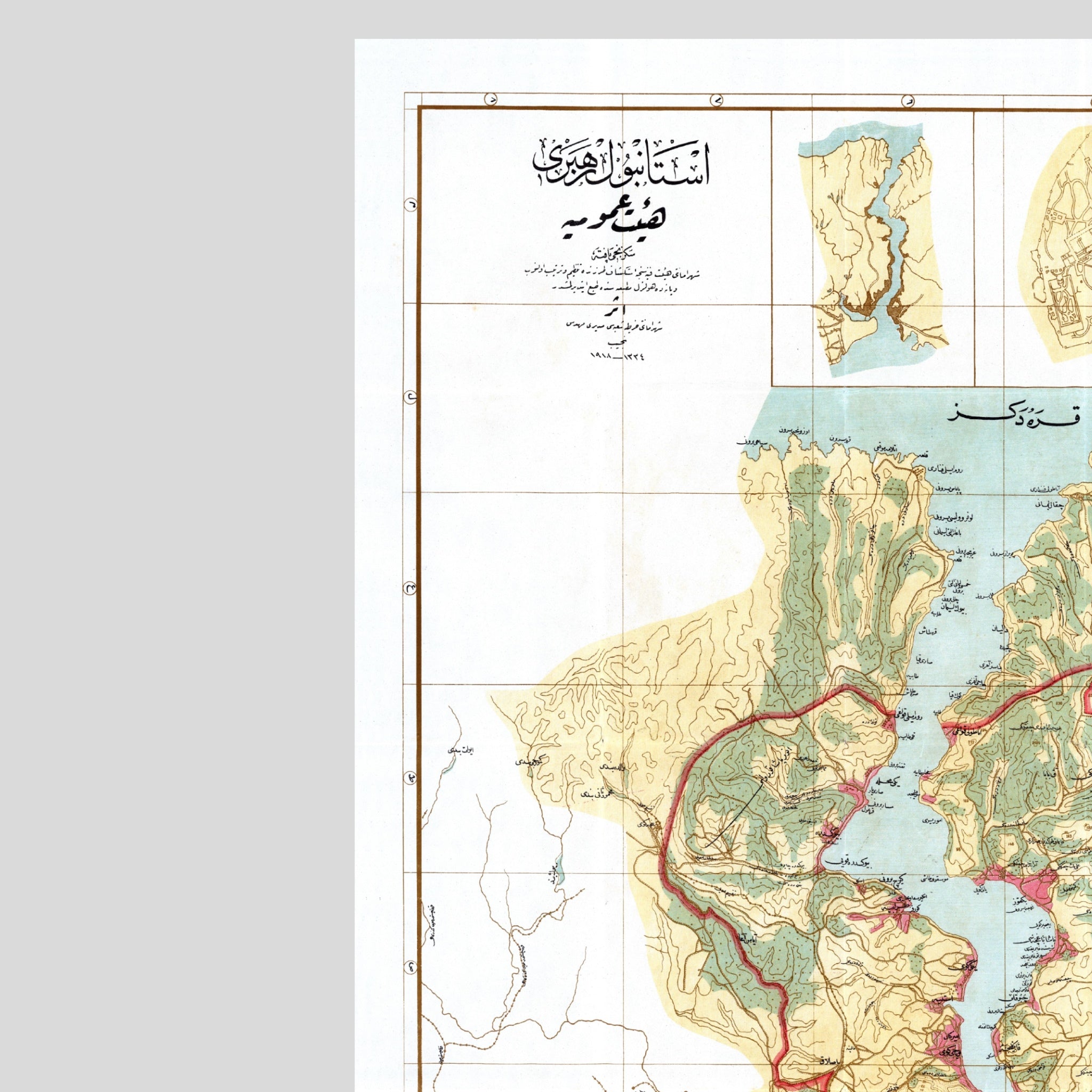 Istanbul | Bosporus | Stadtplan | Vintage Map