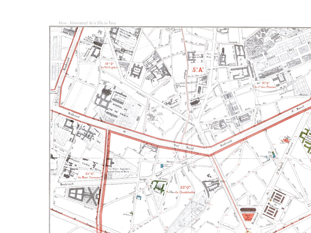Haussmann | Paris | 13. Arrondissement | Vintage Map