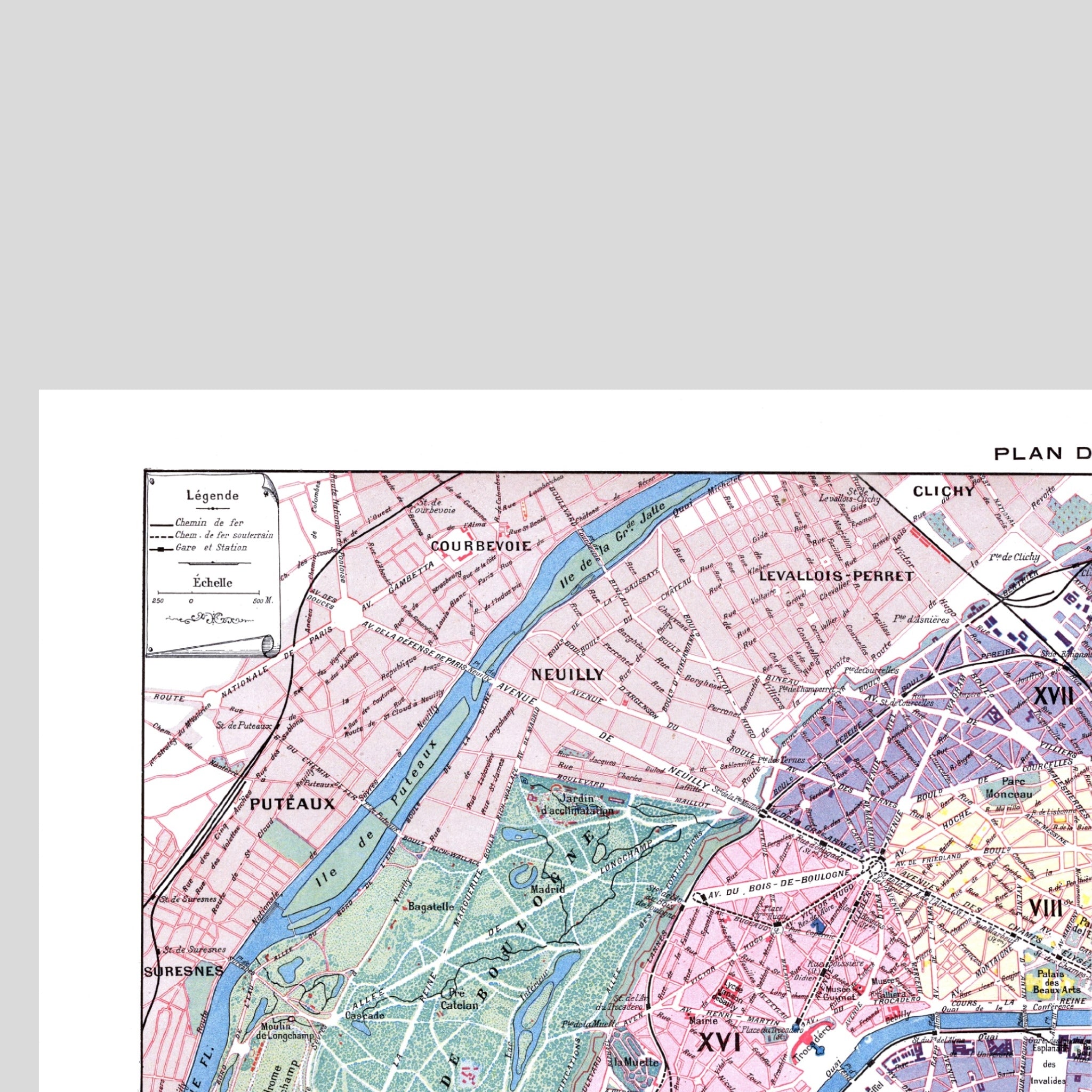 París | 1900 | Mapa General | Mapa Vintage
