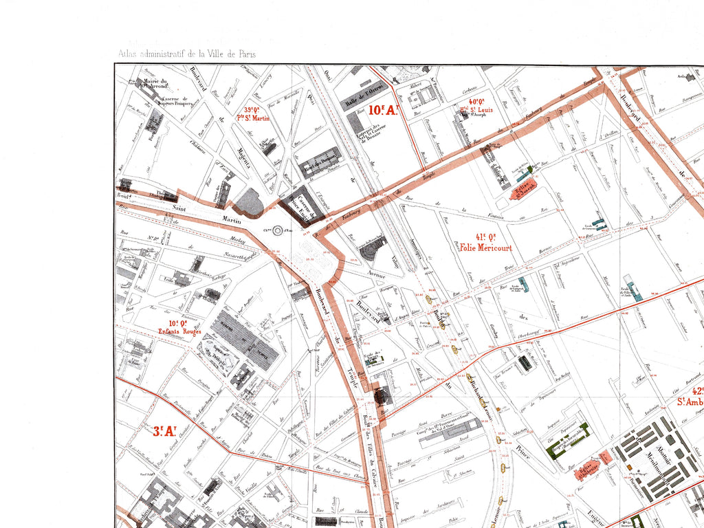 Haussmann | Paris | 11. Arrondissement | Vintage Map