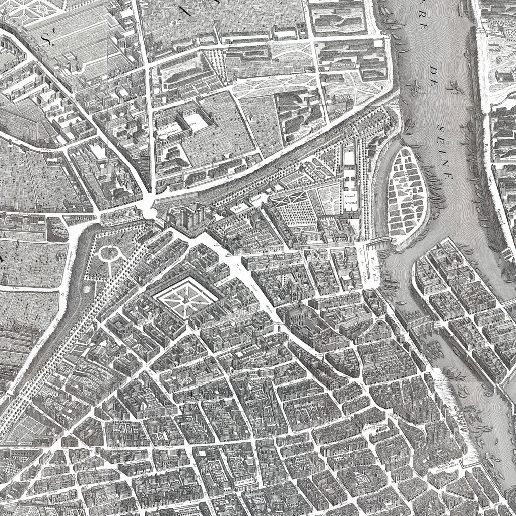 Paris | Historische Karte | 1739 | Reproduktion | Giclée-Druck