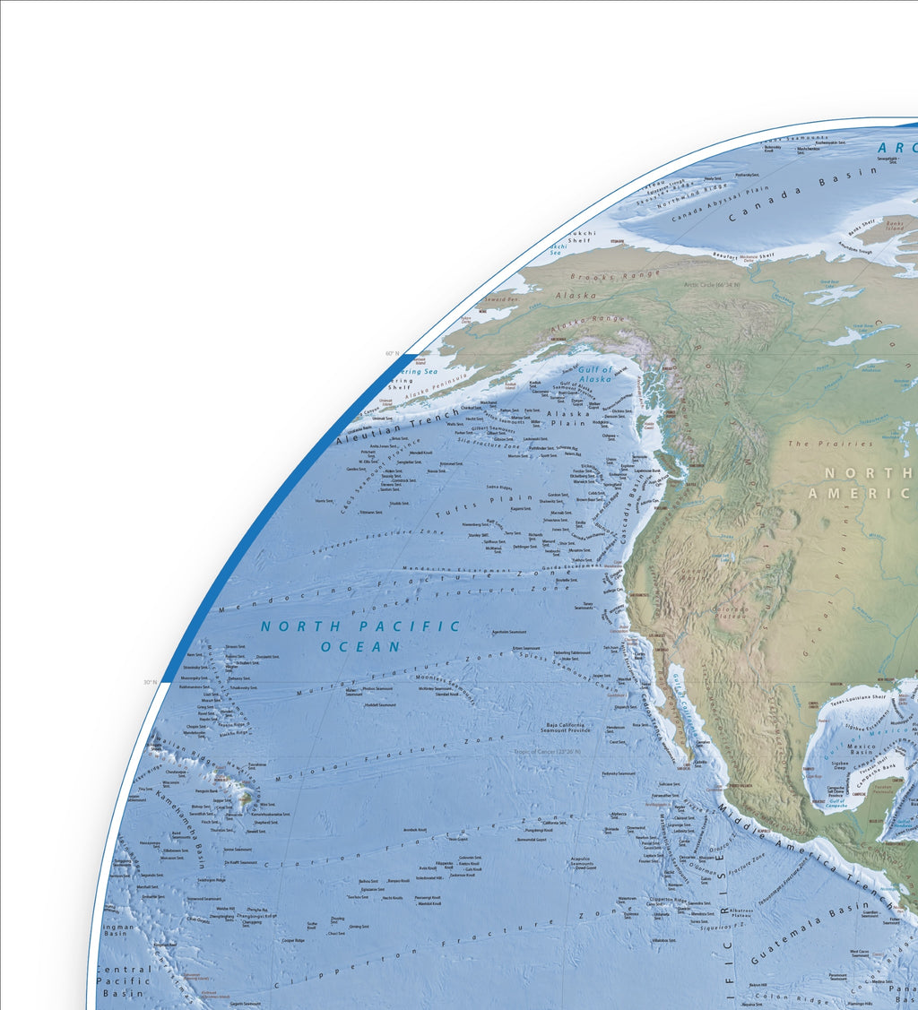 Weltmeeresboden | Meridian 11 Grad Ost | Equal-Earth-Projektion
