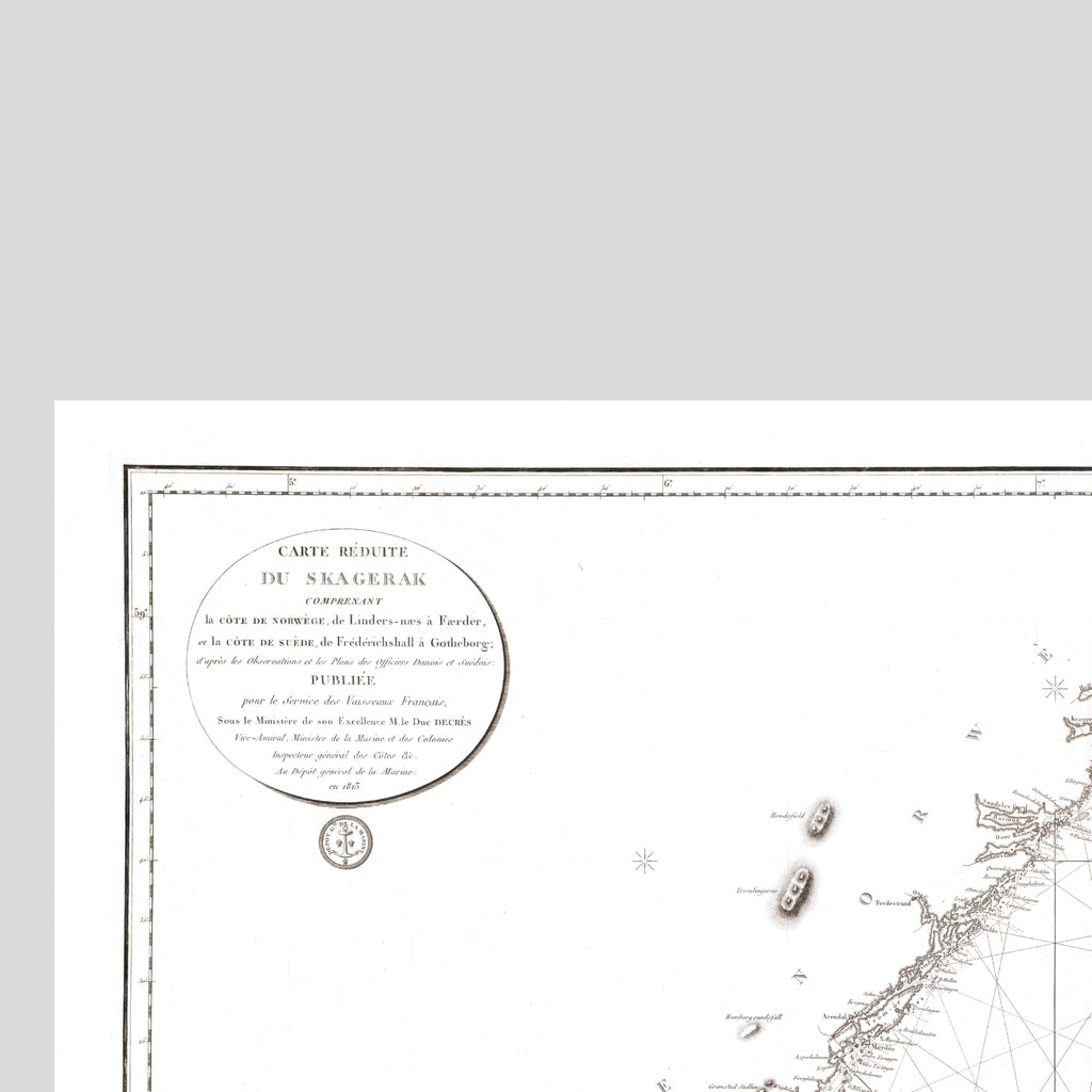 Skagerark | Seekarte | Karte von 1812 | Giclée Druck