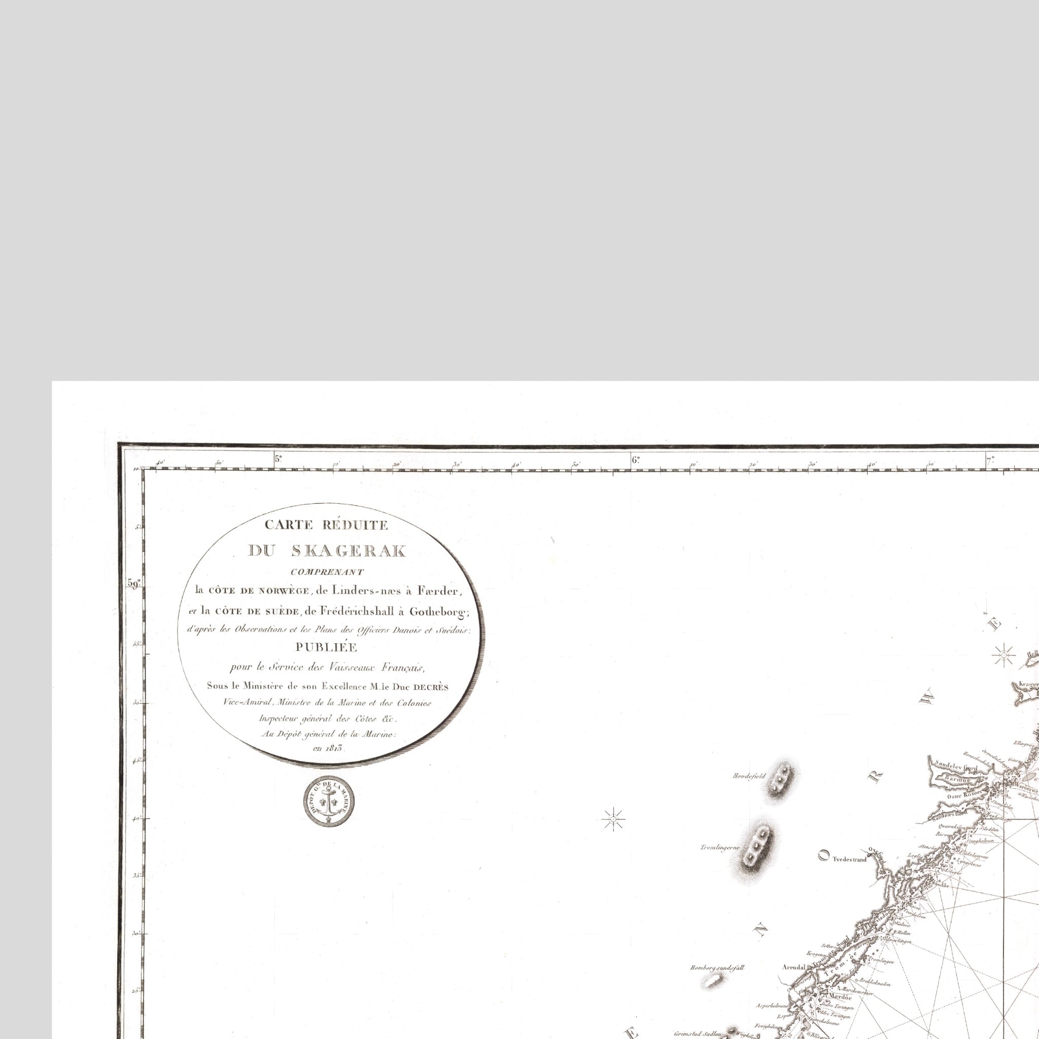 Skagerark | Seekarte | Karte von 1812 | Giclée Druck