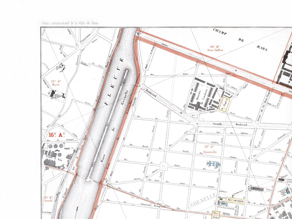 Haussmann | Paris | 15. Arrondissement | Vintage Map