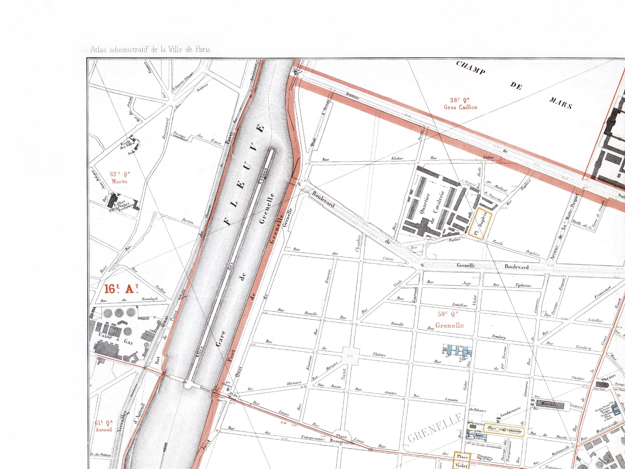 Haussmann | Paris | 15. Arrondissement | Vintage Map
