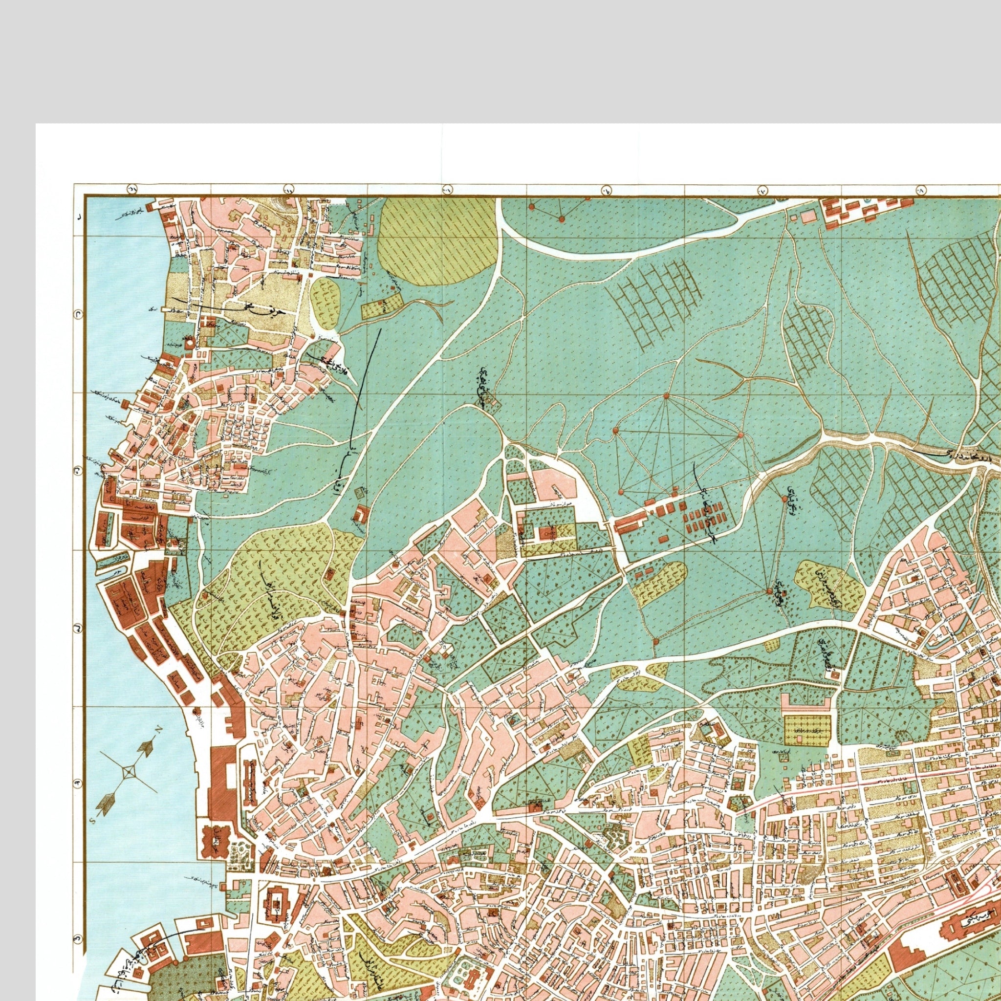 Istanbul | Konstantinopel | Beyoglu | Stadtplan | Vintage Map
