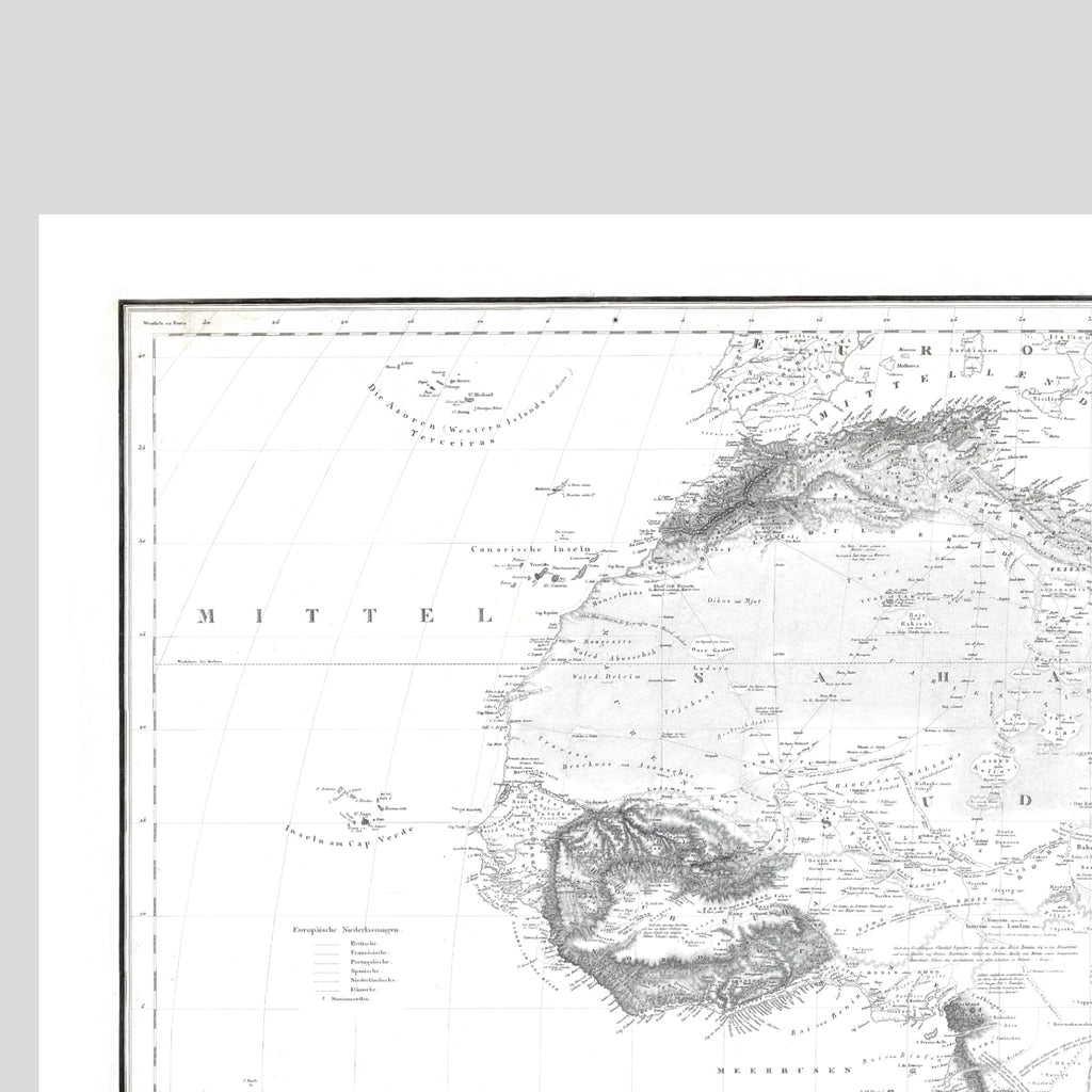 Afrika Landkarte | 1826 | Giclée-Druck