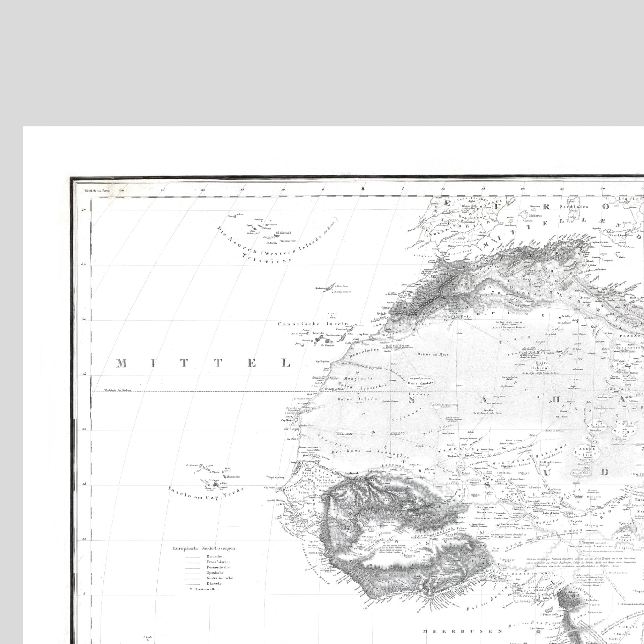 Afrika Landkarte | 1826 | Giclée-Druck