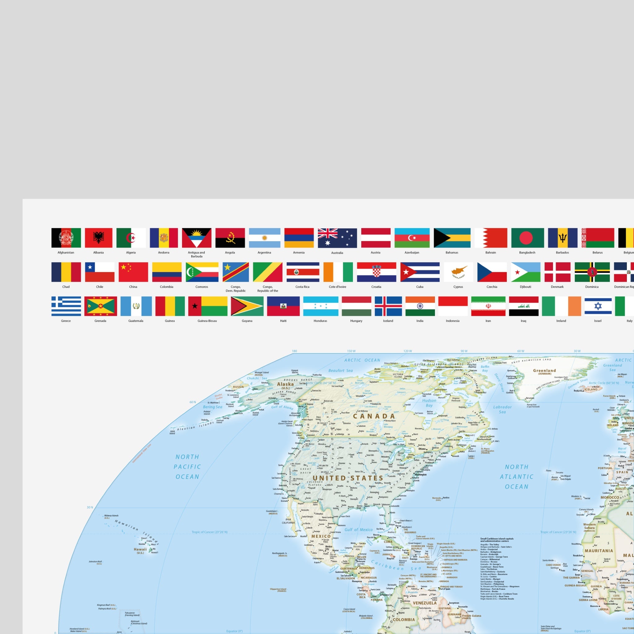 Mapa político del mundo, Meridiano 0 grados Greenwich, Proyección Equal Earth, Mundo, Mapa, Tierra, Póster, Cartografía