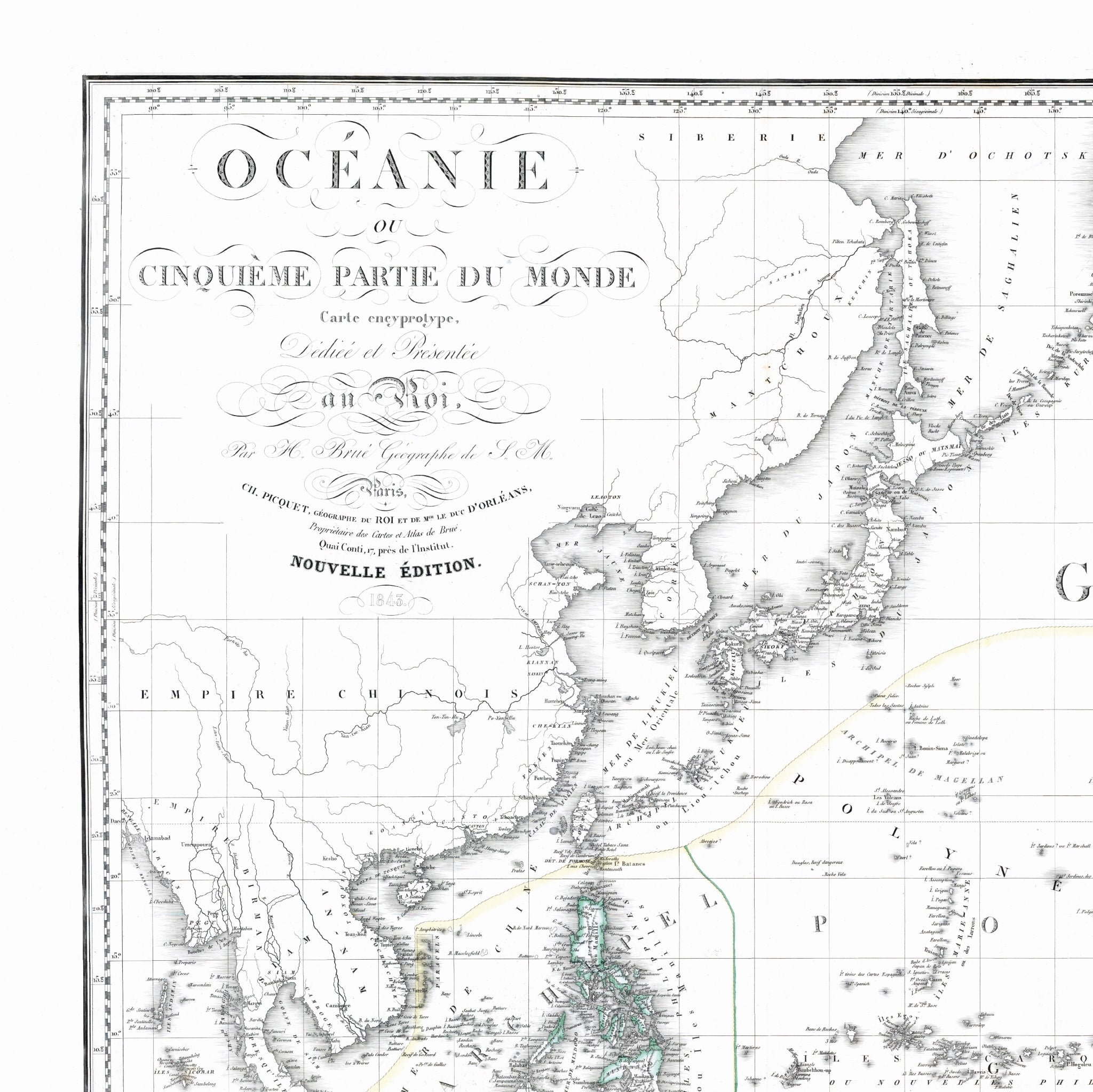 Ozeanien | Pazifik | 1843 | Vintage Print