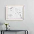 Leeward-Inseln | Karibik | Karte von 1858 | Giclée Druck