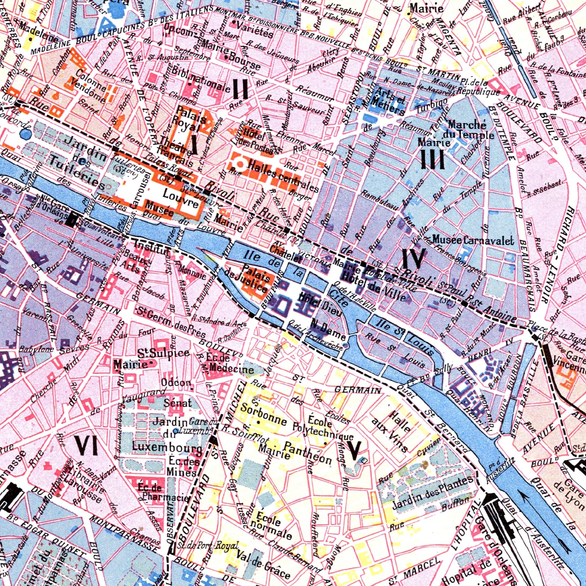 París | 1900 | Mapa General | Mapa Vintage