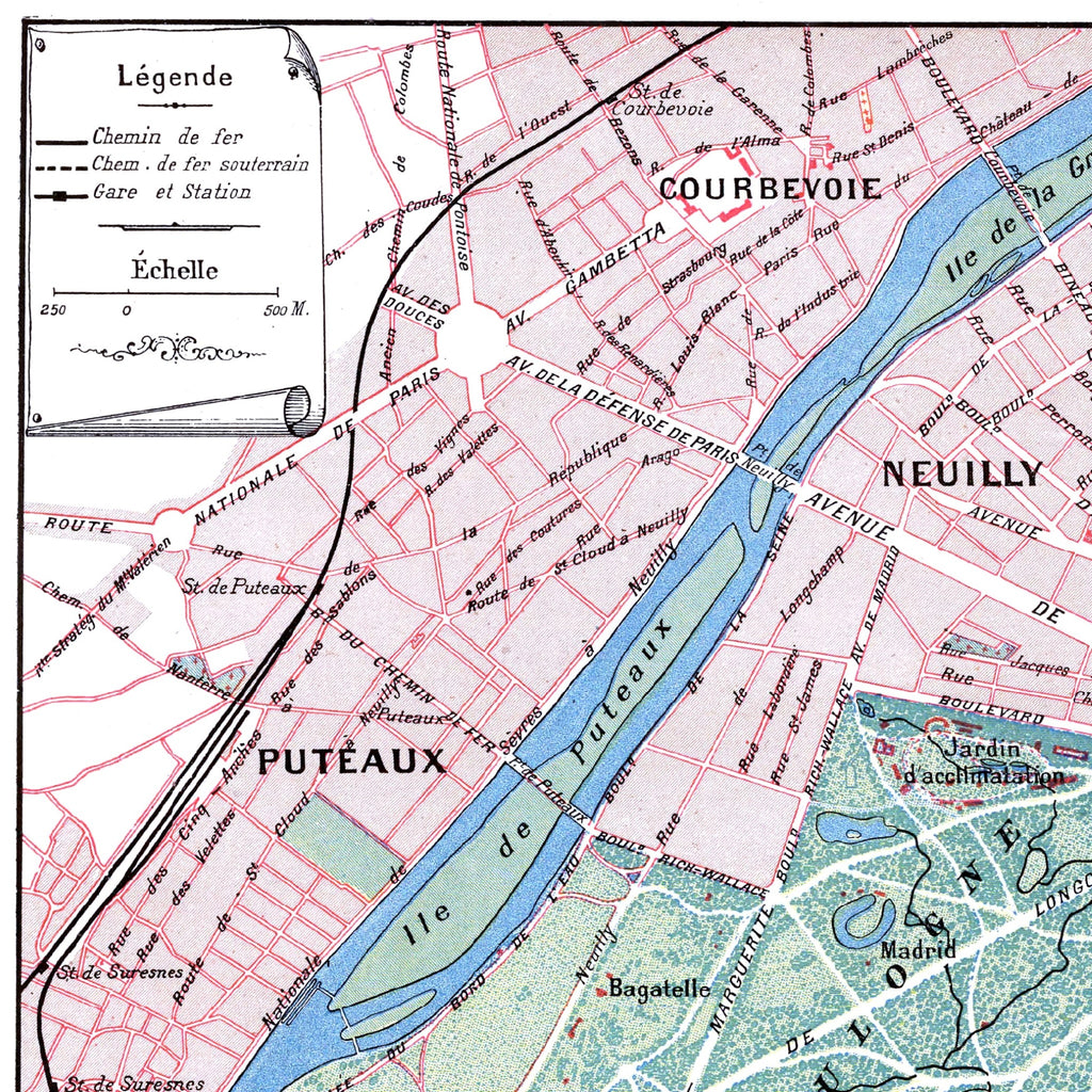 París | 1900 | Mapa General | Mapa Vintage