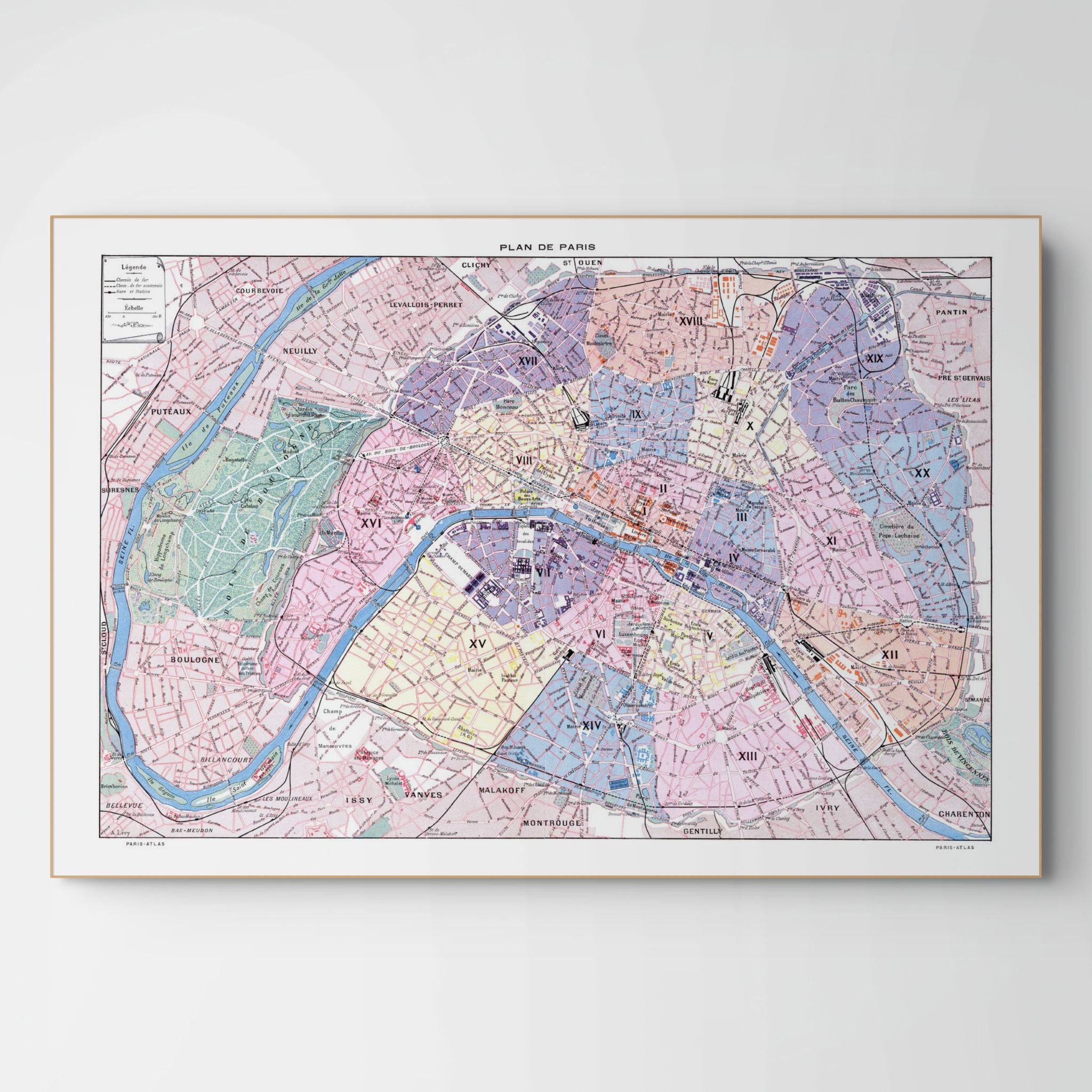 París | 1900 | Mapa General | Mapa Vintage