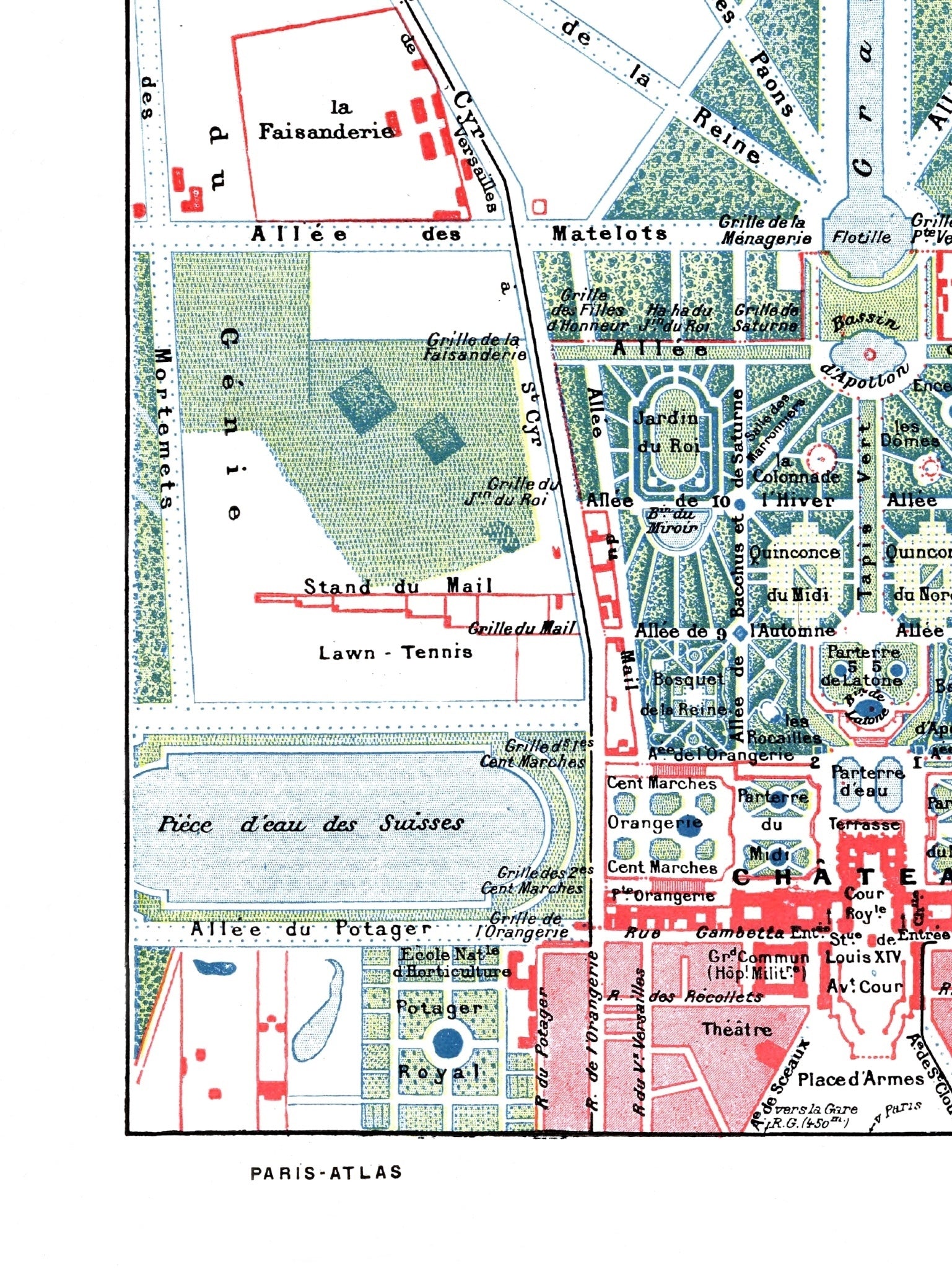 París | 1900 | Versalles | Mapa antiguo