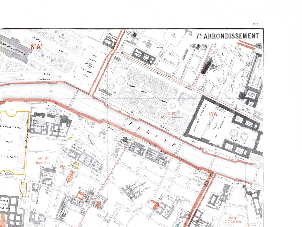 Haussmann | Paris 04 | 7. Arrondissement | Vintage Map