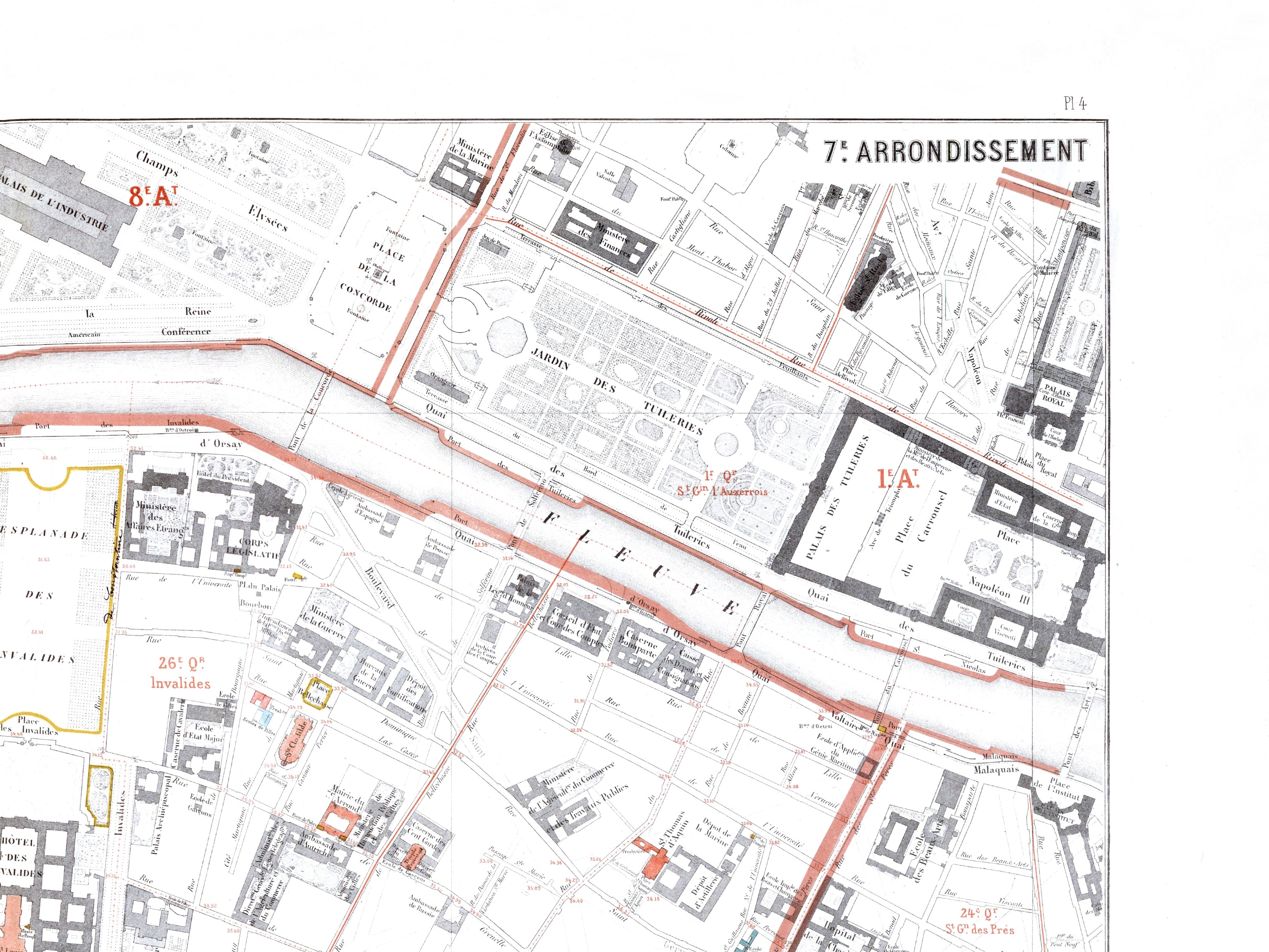 Haussmann | Paris 04 | 7. Arrondissement | Vintage Map
