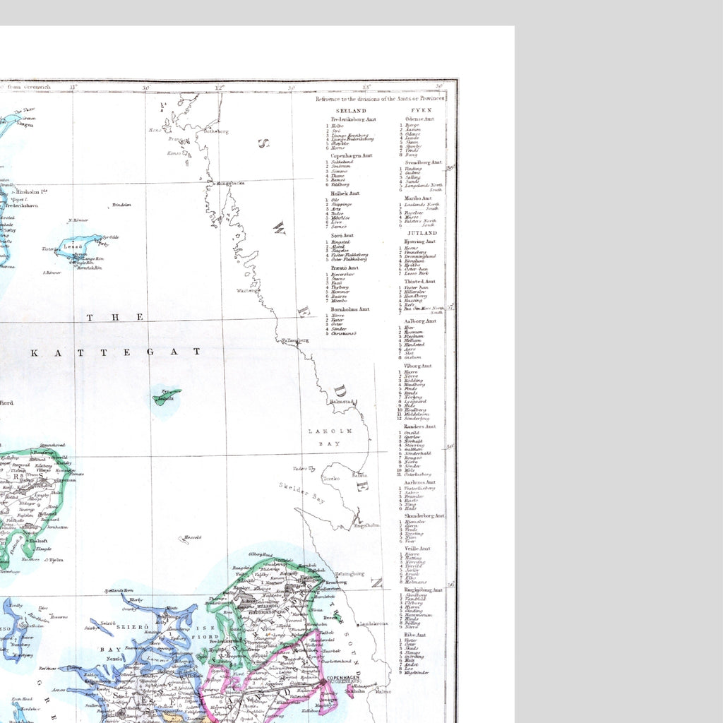 Dänemark | Schleswig | Holstein | Karte von 1863 | Vintage Map