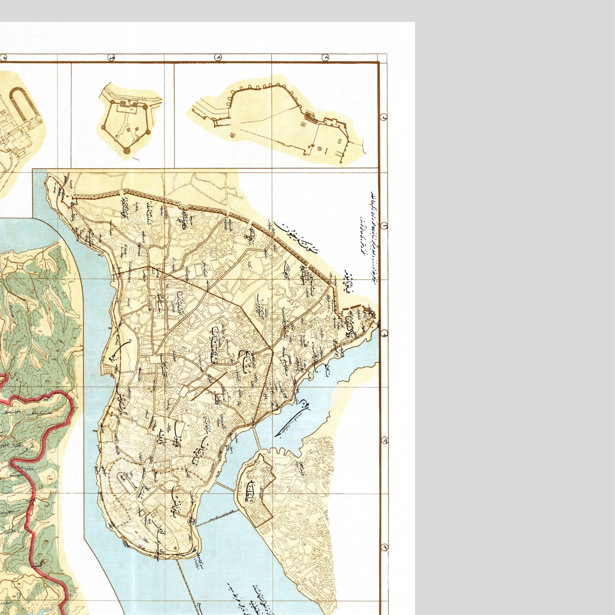 Istanbul | Bosporus | Stadtplan | Vintage Map