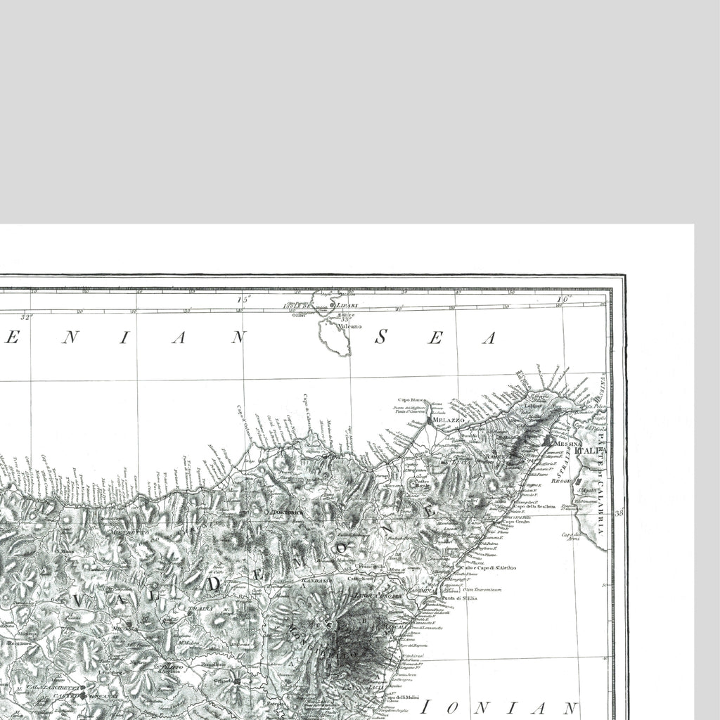 Sizilien | Italien| Seekarte | 1788 | Vintage Print
