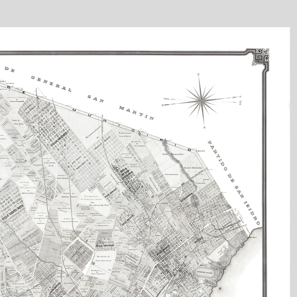 Buenos Aires | Stadtplan | Vintage Map | Giclée-Druck