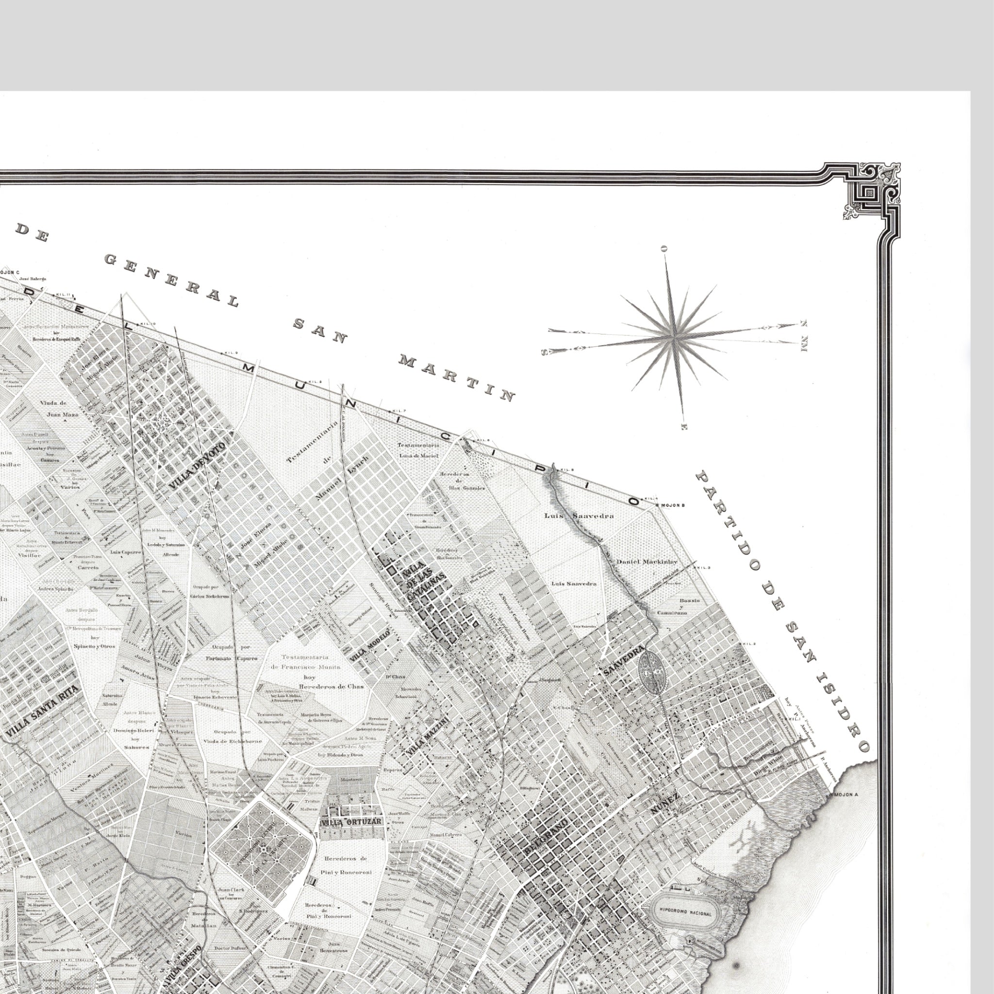 Buenos Aires | Stadtplan | Vintage Map | Giclée-Druck
