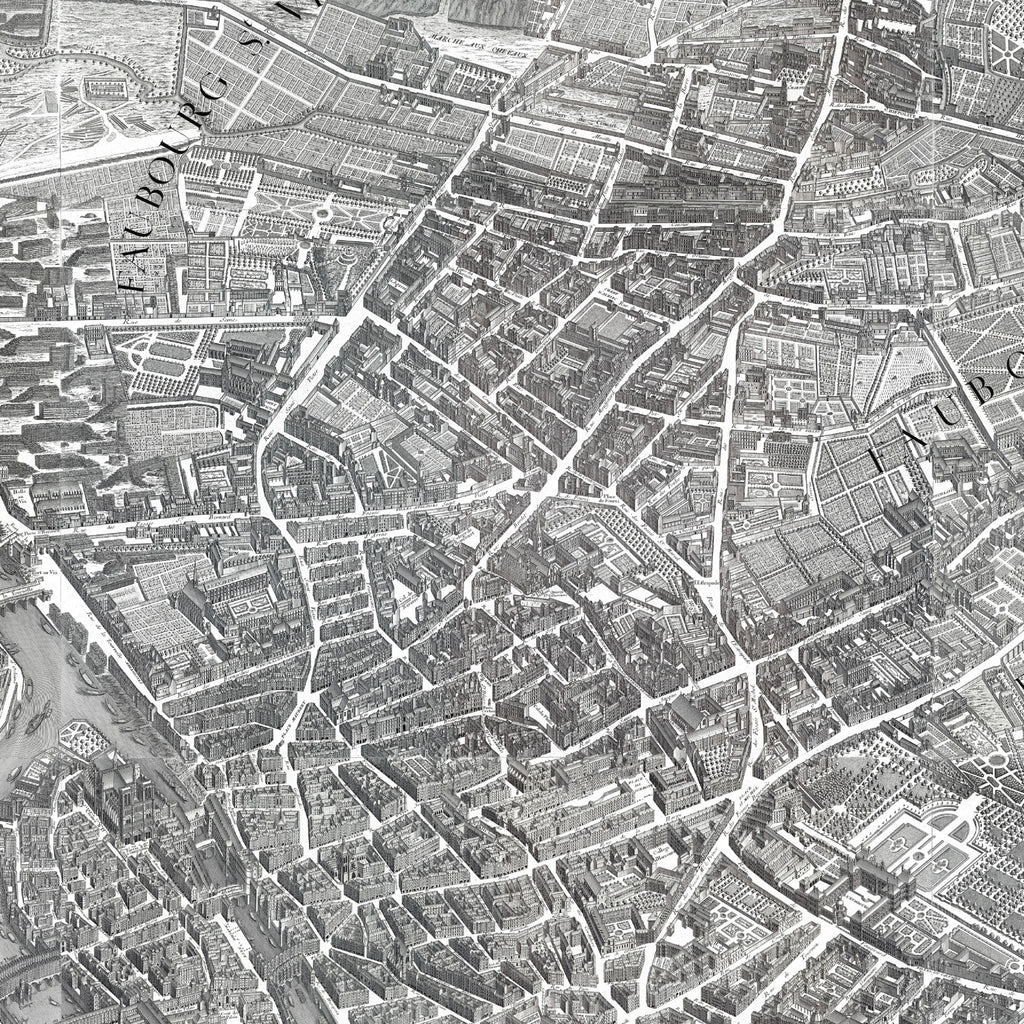 Paris | Historische Karte | 1739 | Reproduktion | Giclée-Druck