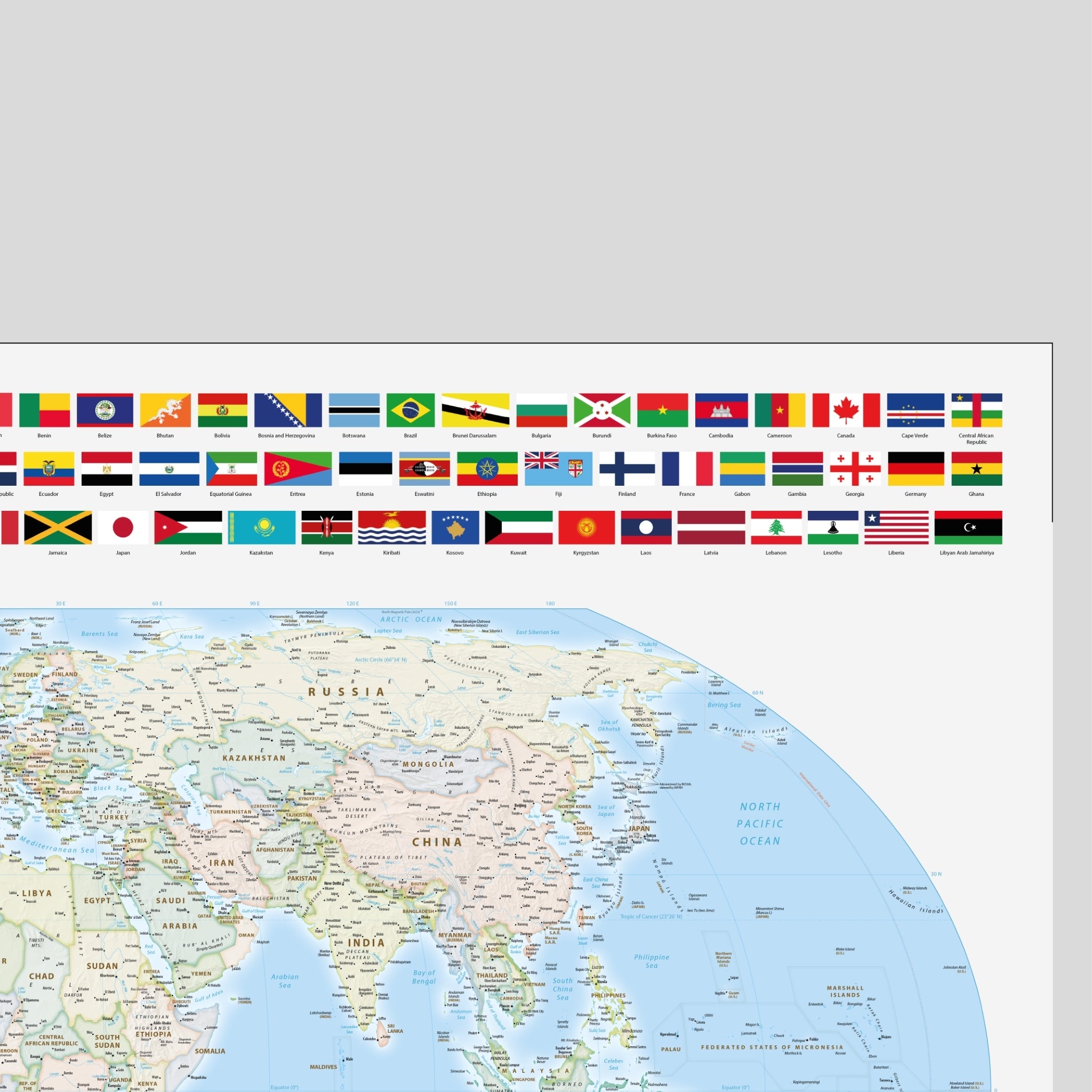 World map, meridian 11 degrees east Florence, Equal Earth projection, world, map, Earth, poster, cartography