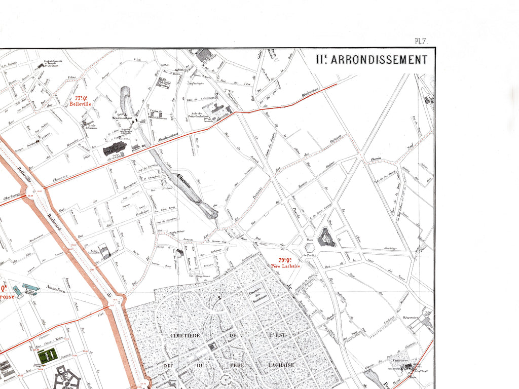 Haussmann | Paris | 11. Arrondissement | Vintage Map