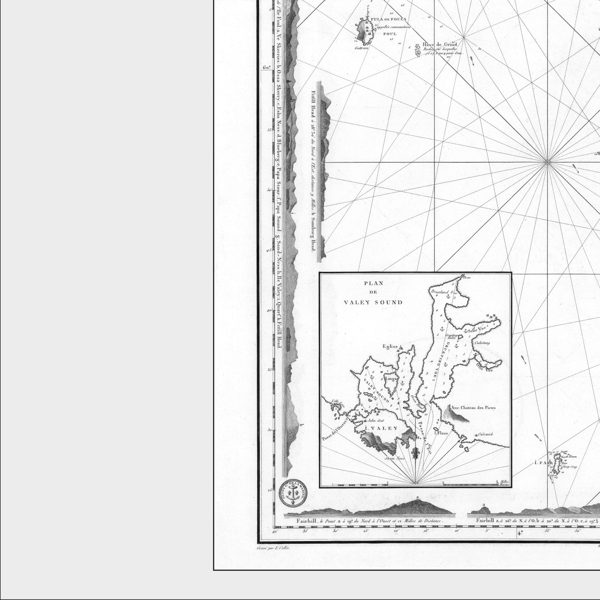 Shetland Islands | Nautical Chart | Map of 1804 | Giclée Print