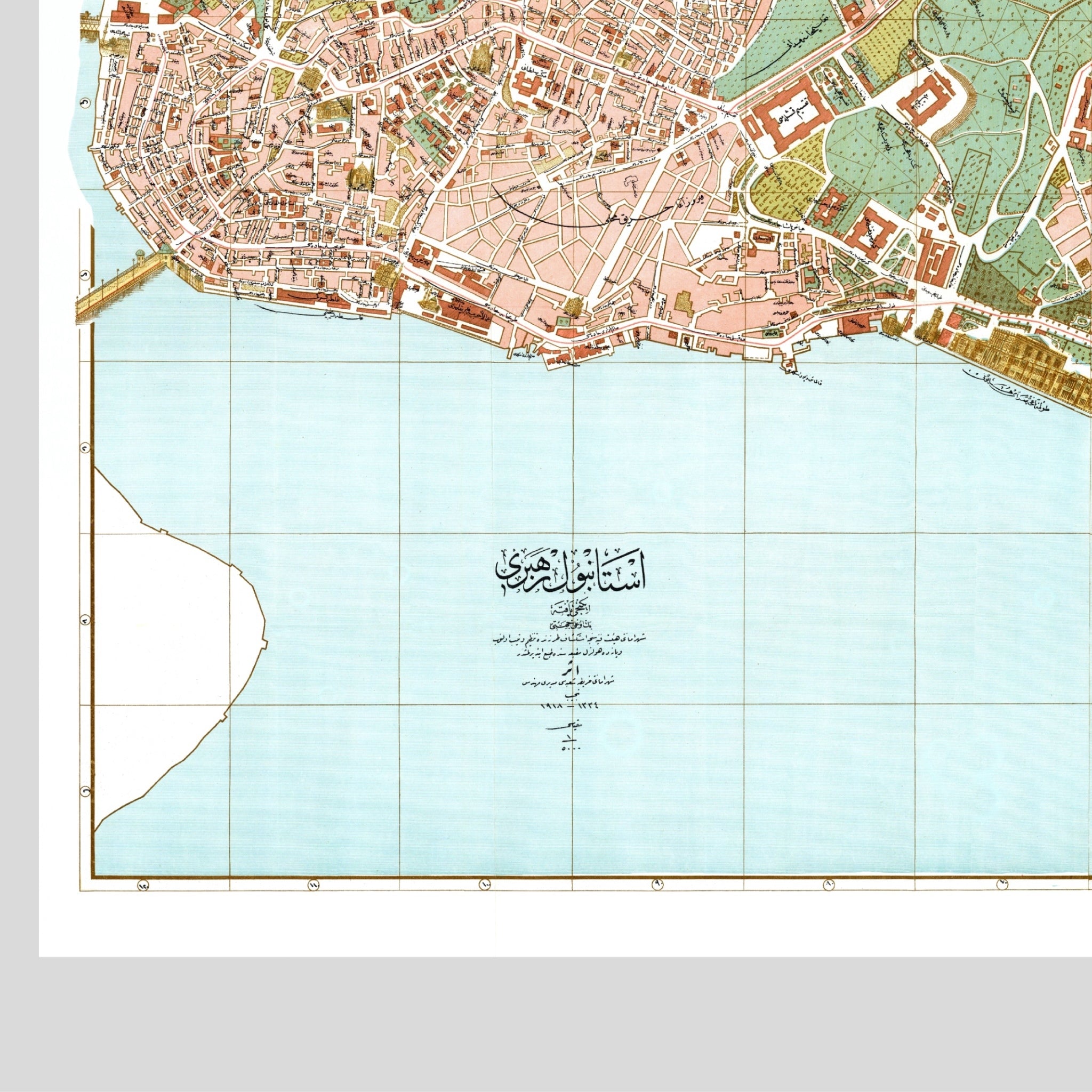 Istanbul | Konstantinopel | Beyoglu | Stadtplan | Vintage Map