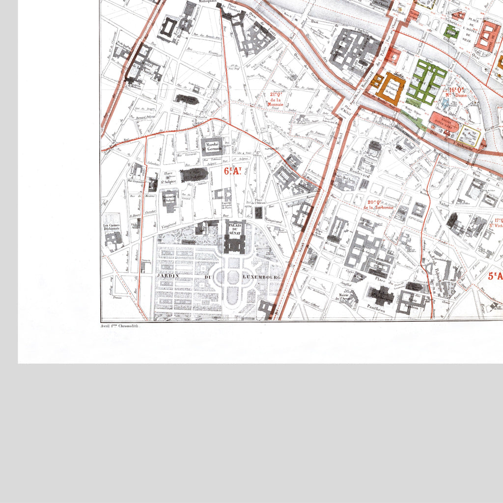 Haussmann | Paris 02 | 3. und 4 Arrondissement | Vintage Map