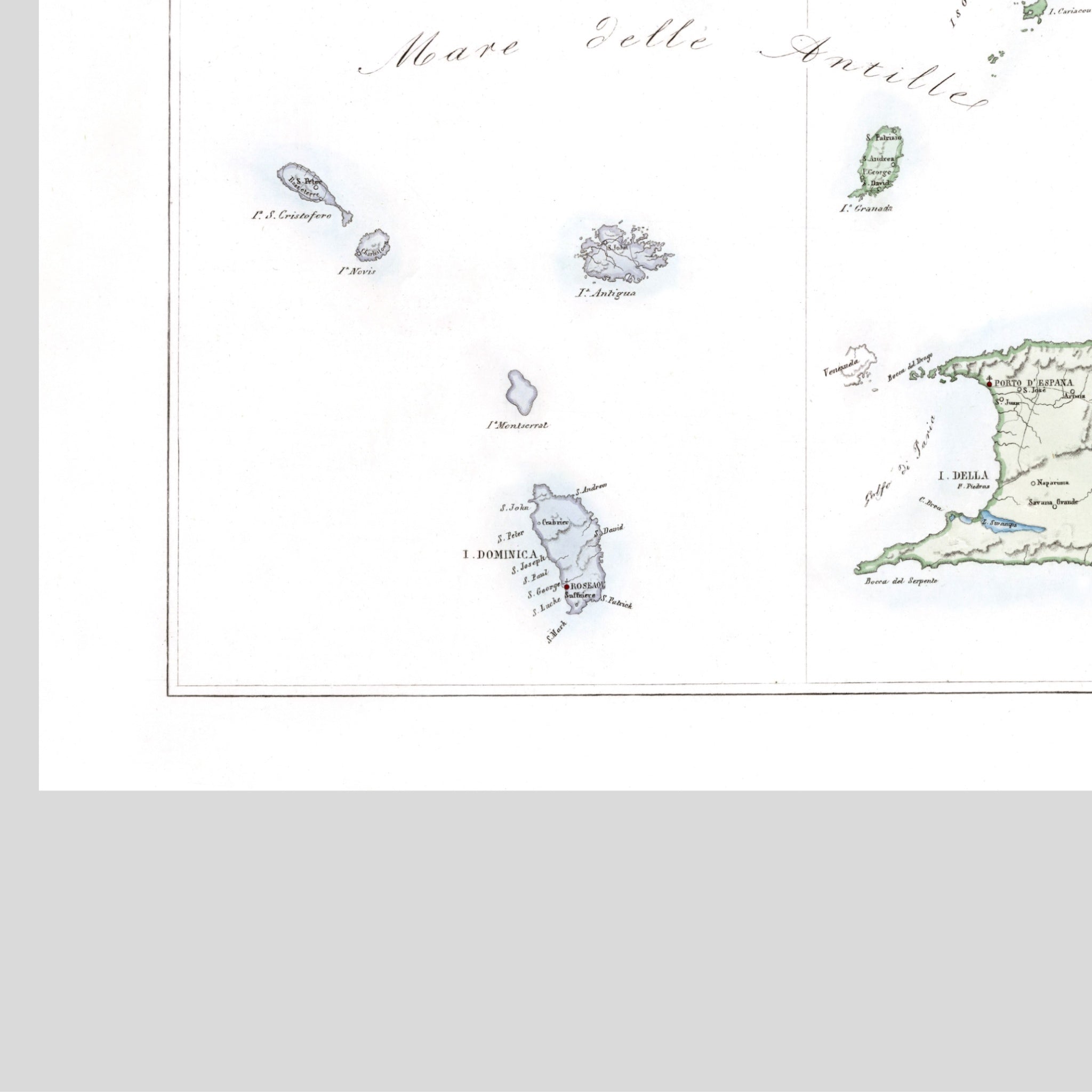 Kirchenatlas | Martinique | Guadeloupe | Vintage Map