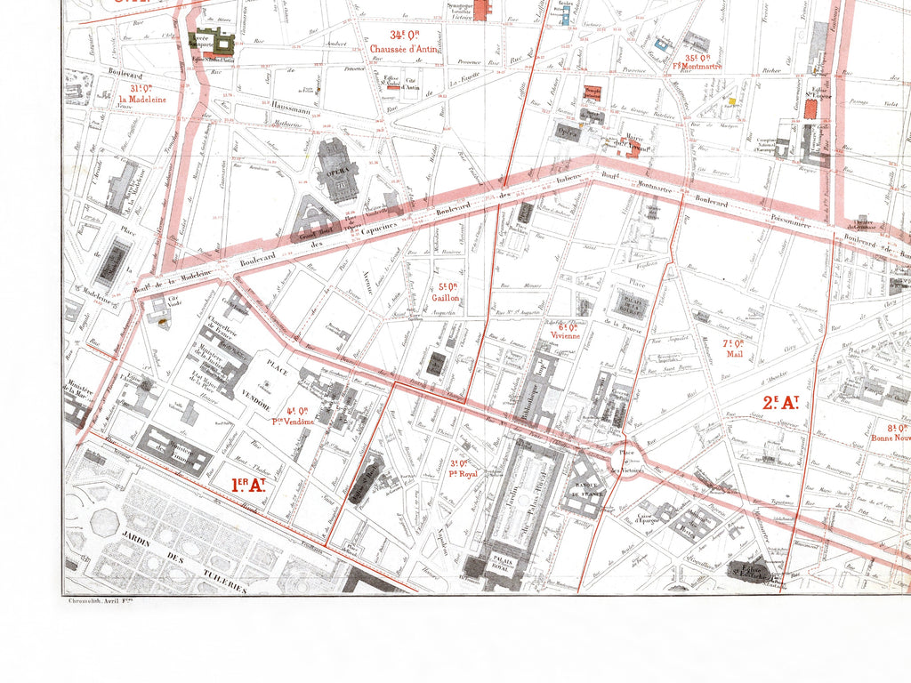 Haussmann | Paris 06 | 9. und 10. Arrondissement | Vintage Map
