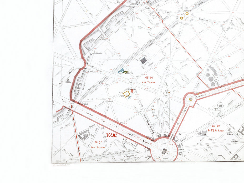 Haussmann | Paris | 17. Arrondissement | Vintage Map
