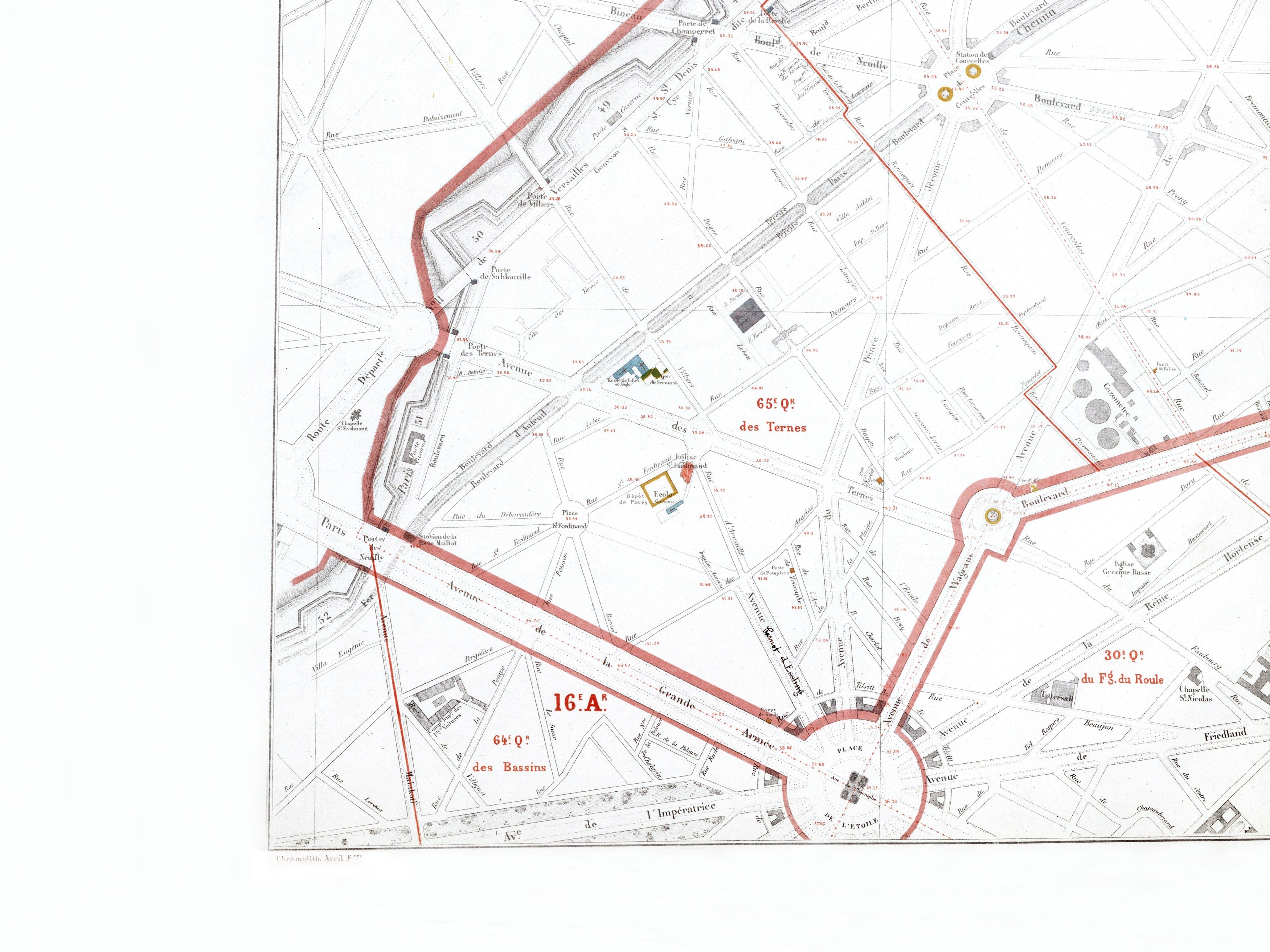 Haussmann | Paris | 17. Arrondissement | Vintage Map